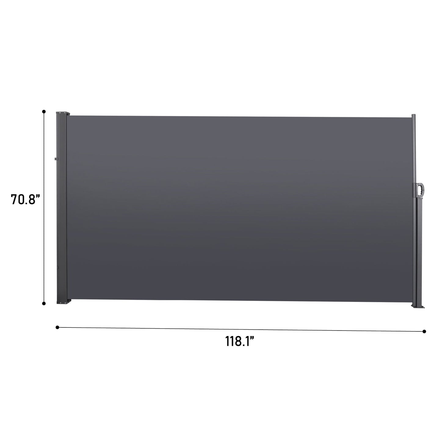 Retractable Side Screen Awning, Uv Resistant, Waterproof, Patio Privacy Screen For Garden, Balcony, Courtyard Daily Nest