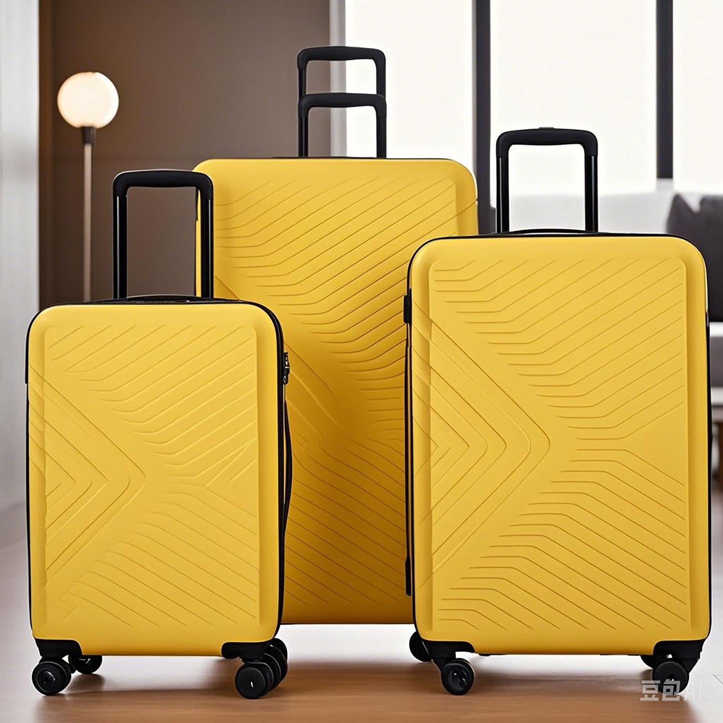 3 Piece Luggage Sets Lightweight Suitcase With Two Hooks, Spinner Wheels, Tsa Lock, Durable Hard Shell Daily Nest