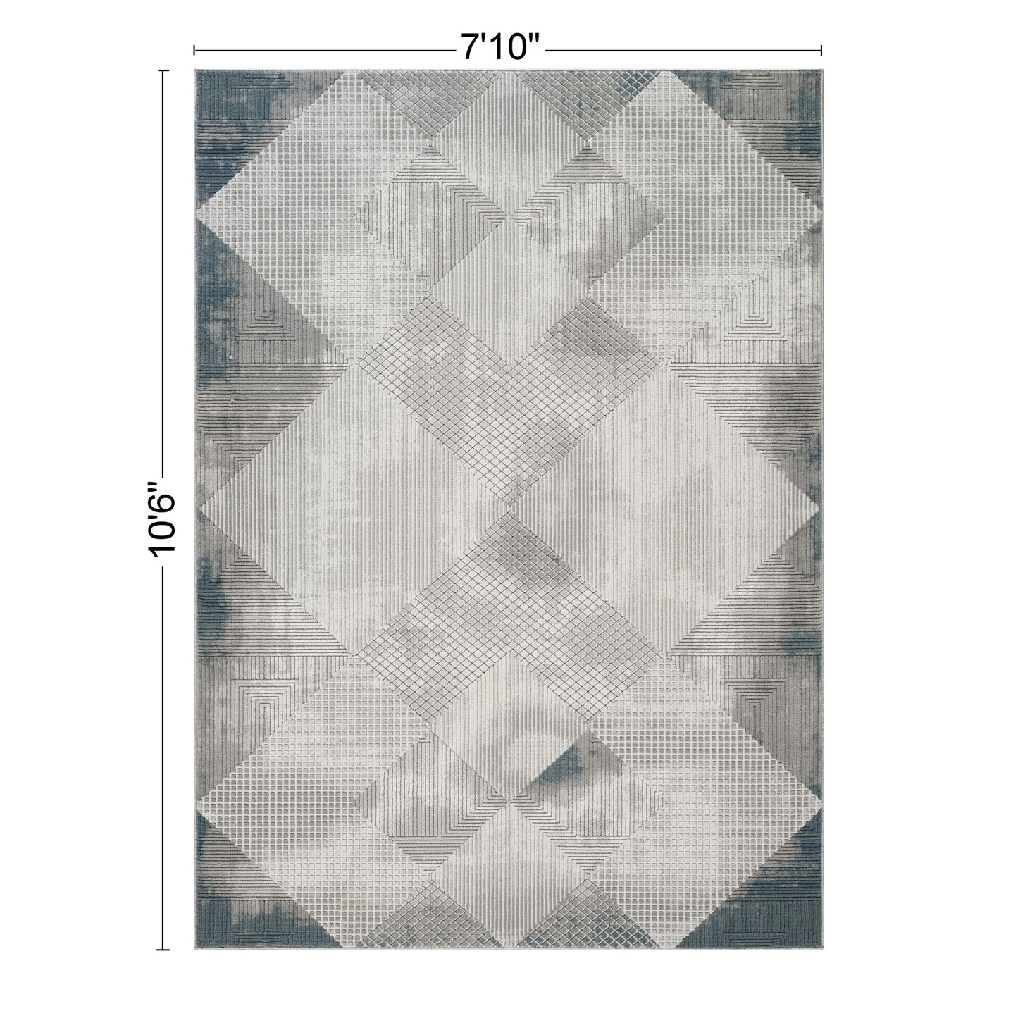 Geometrix - Area Rug With Geometric Effect Icona Home Decor