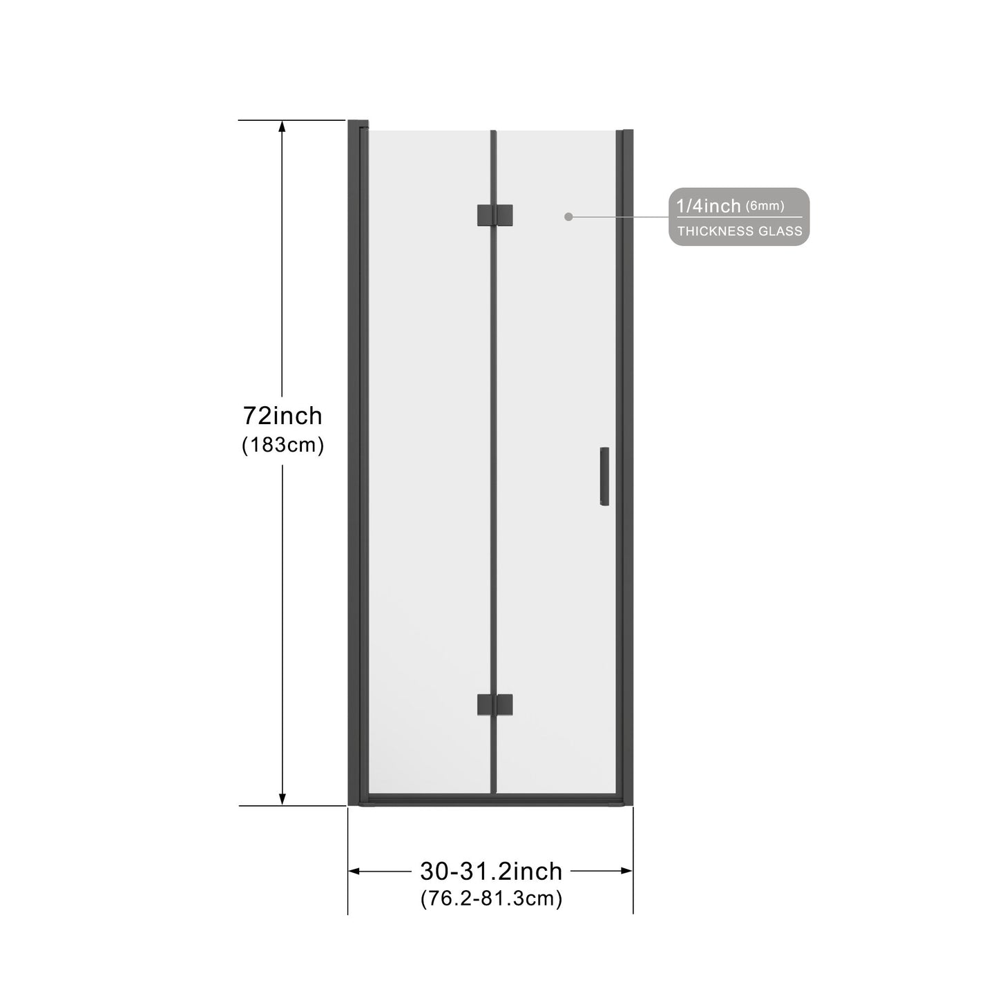 Bifold Frameless Shower Door With Tempered Clear Glass Daily Nest