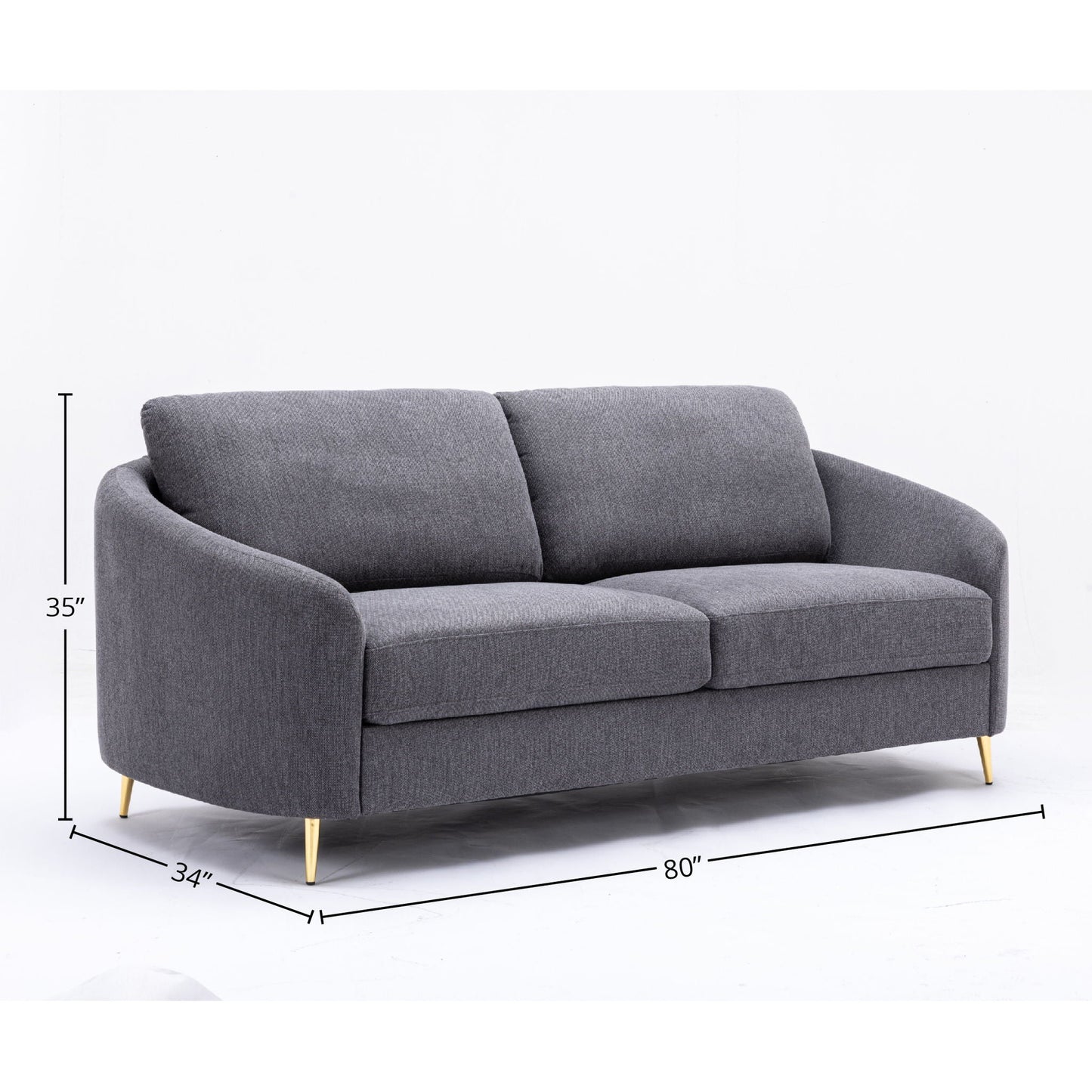 Yuina - Linen Sofa - Gray Acme