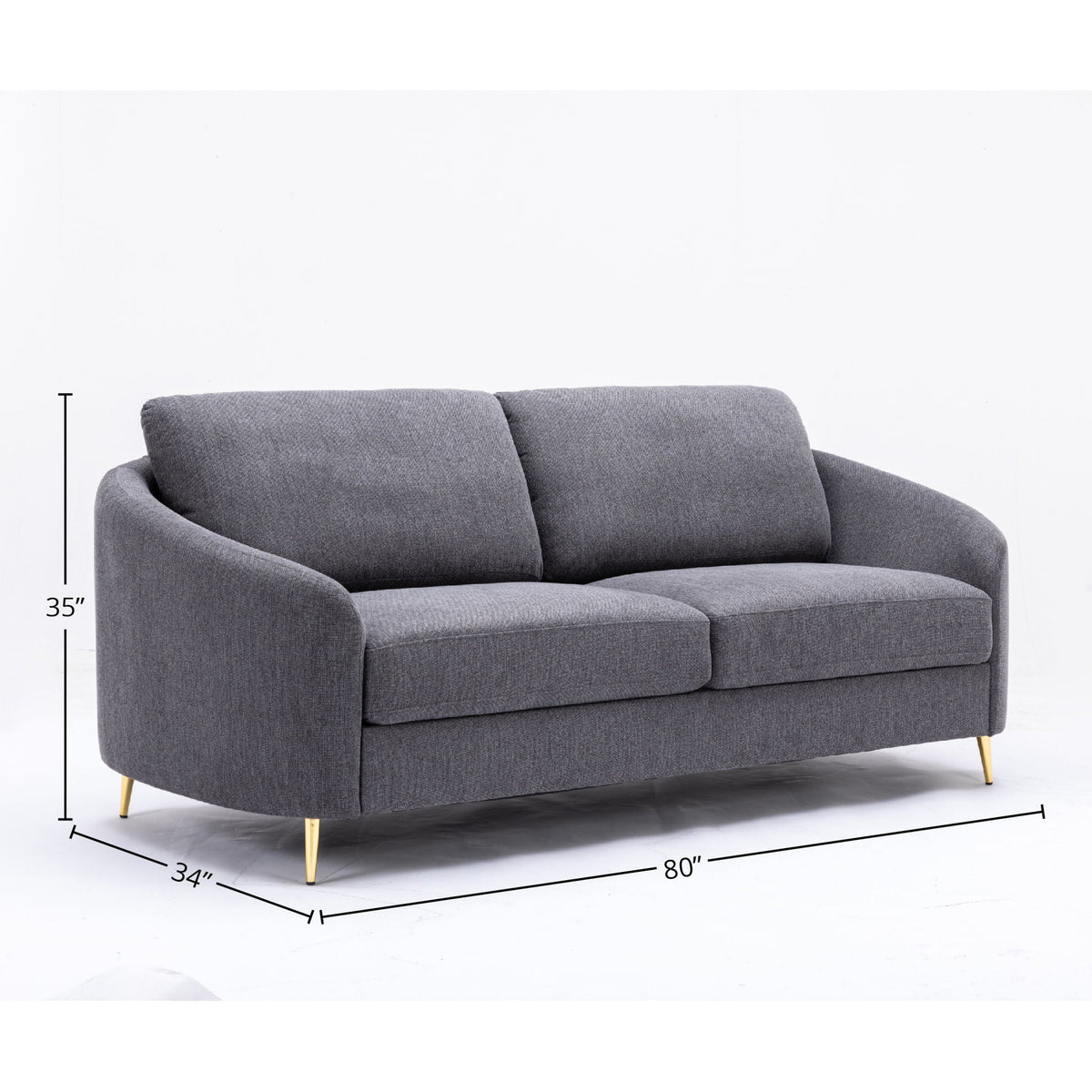 Sofa - Gray - Linen Acme