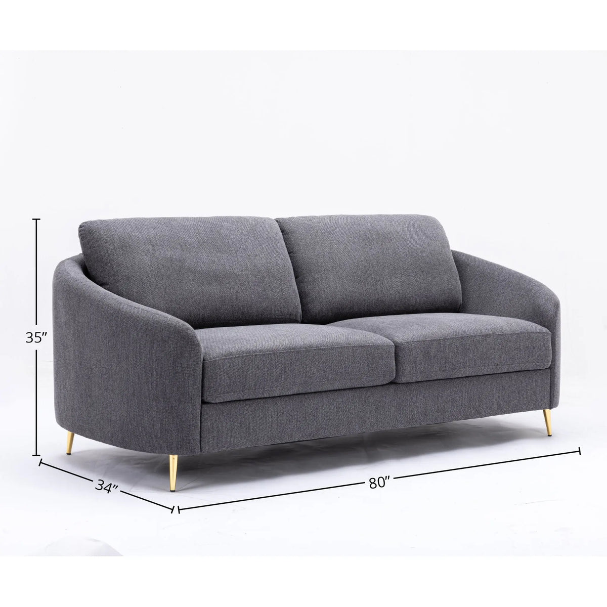 Sofa - Gray - Linen Acme