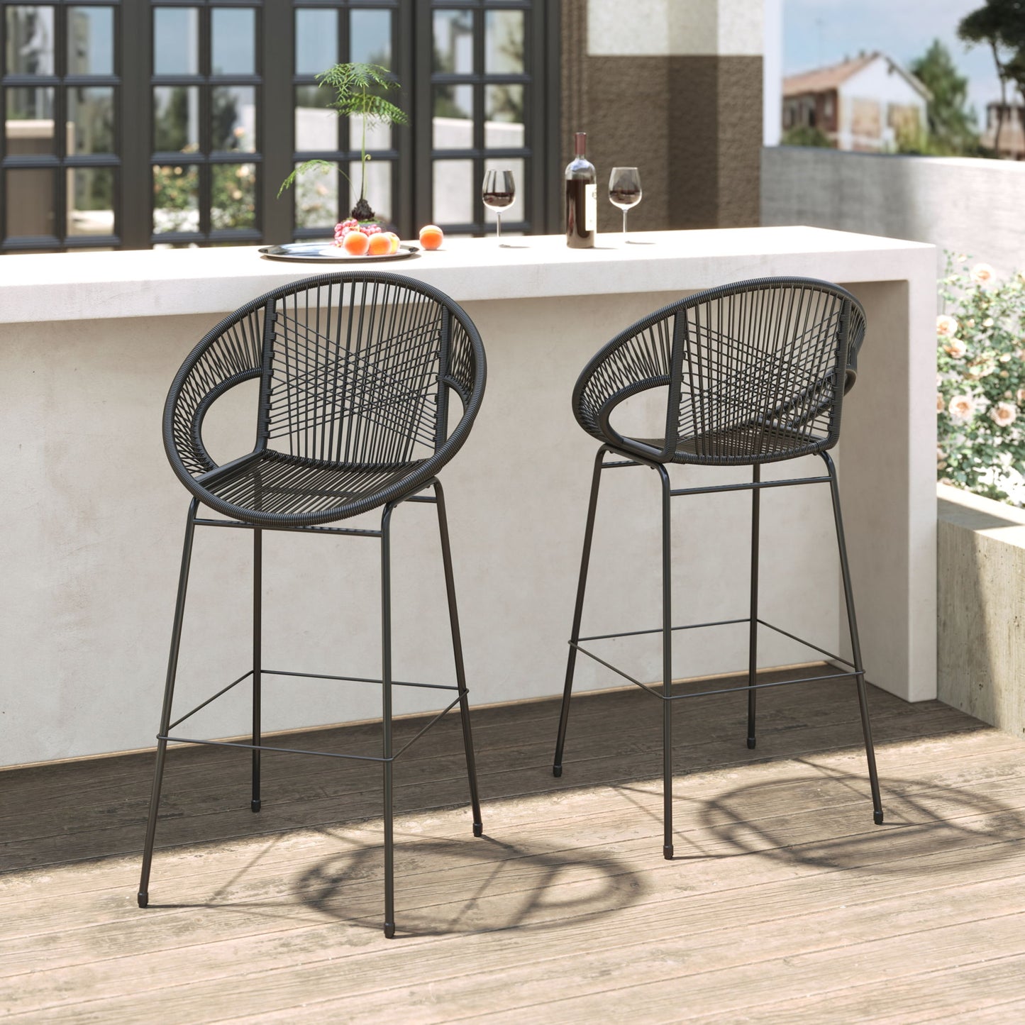 Ferrara - Outdoor Patio Barstool (Set of 2) Noble House