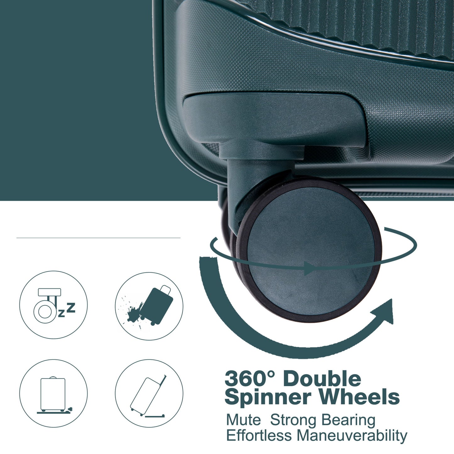 3 Piece Set Expandable Hardshell Suitcase Double Spinner Wheels Daily Nest