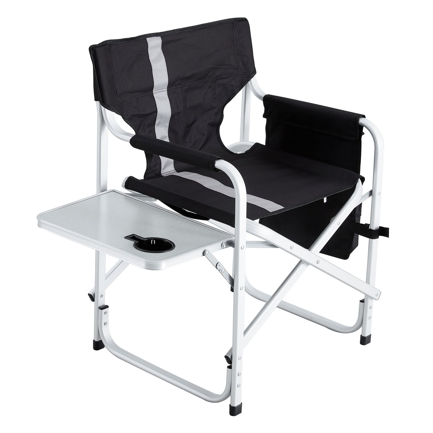 Padded Folding Outdoor Chair With Side Table And Storage Pockets, Lightweight Oversized Directors Chair For Indoor, Outdoor Camping, Picnics And Fishing Home Essentials
