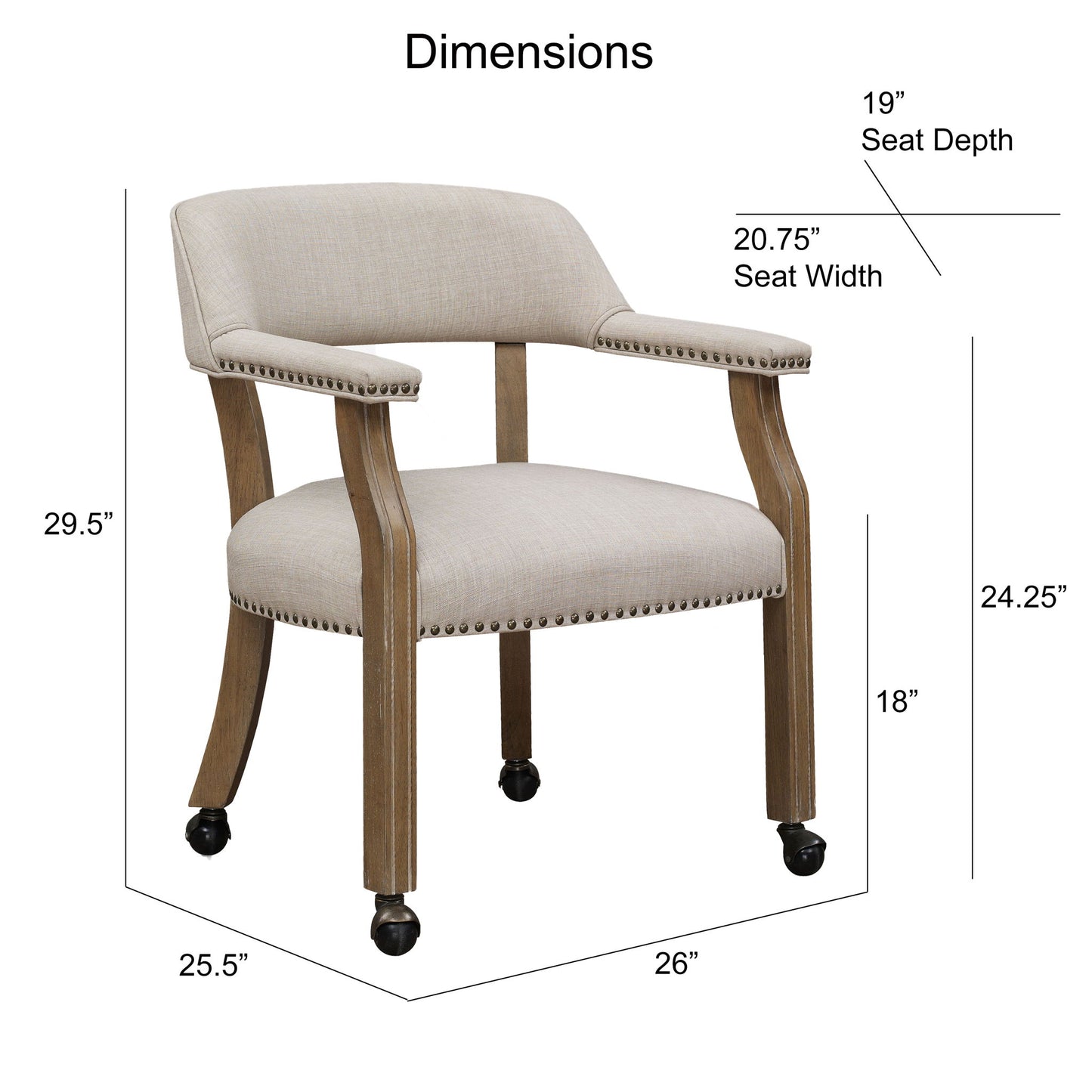 Monroe - Dining And Game Chair - Beige Home Essentials