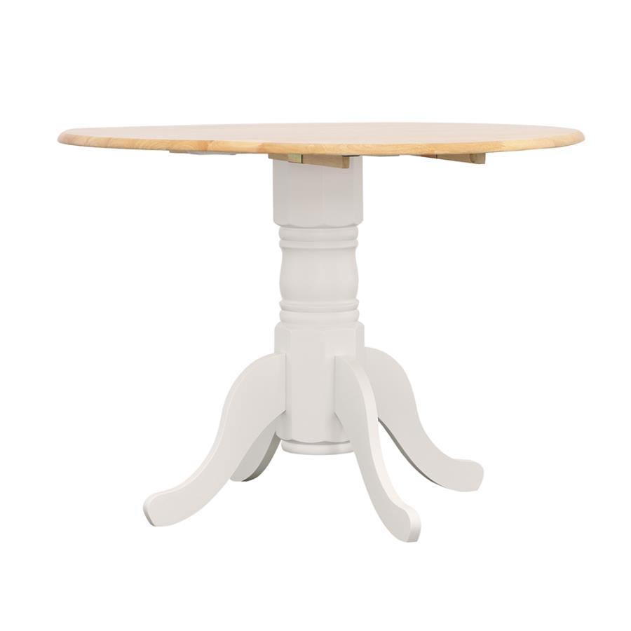 Allison - Round Drop Leaf Extension Dining Table - White CoasterEveryday
