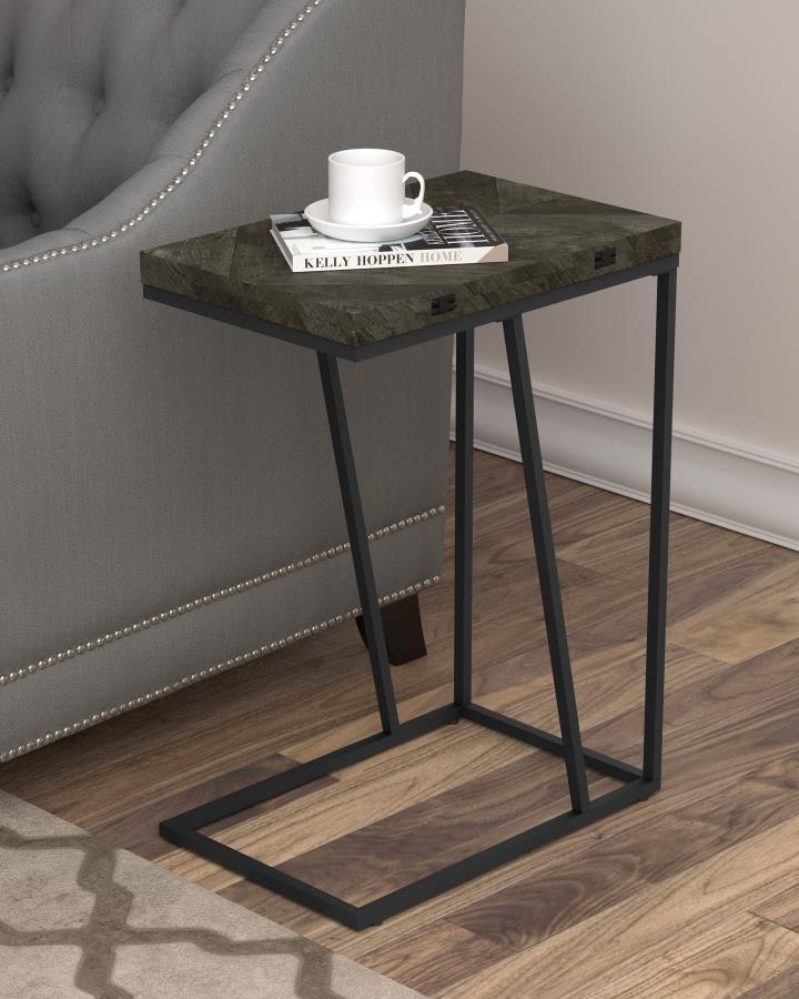 Carly - Expandable Engineered Wood C-Shaped Side Table CoasterEveryday