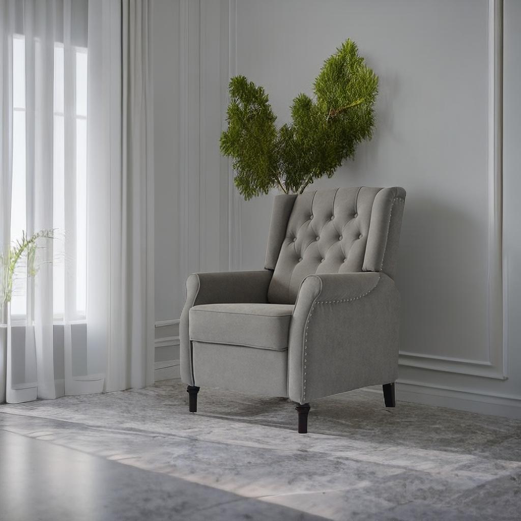 Brand New Recliner Sofa Cozy Soft Living Room Sofa Chair - Light Gray Home Essentials