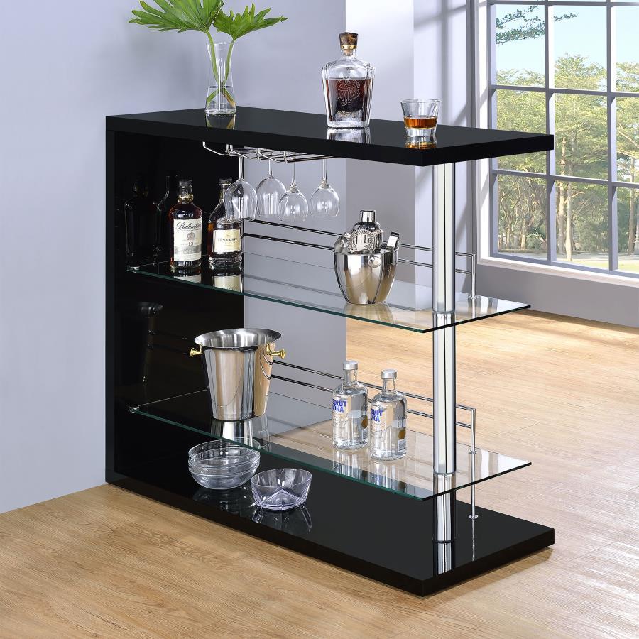 Prescott - Rectangular 2-Shelf Bar Unit CoasterEssence