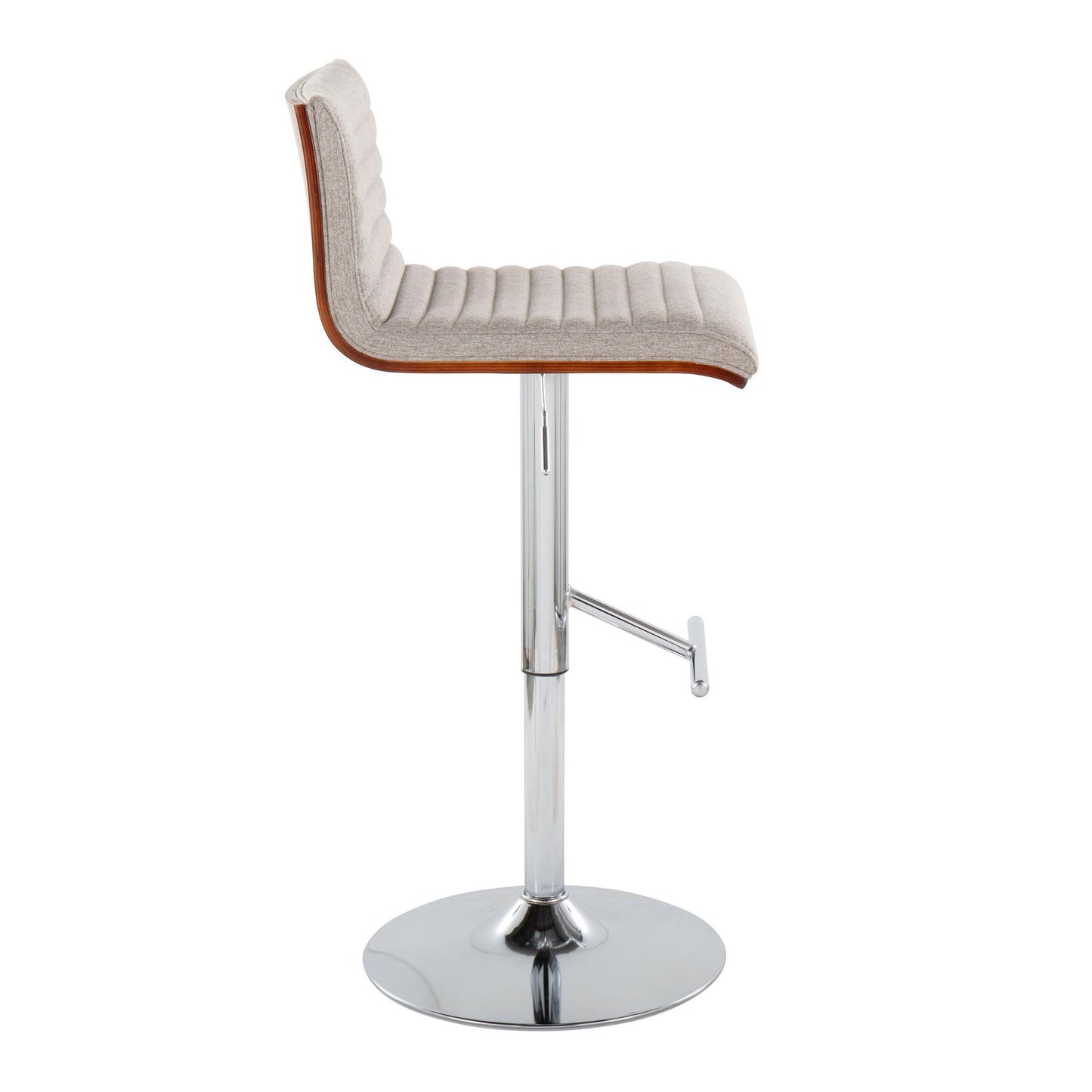 Mason - Contemporary Adjustable Barstool & Swivel With Straight T Footrest (Set of 2) Lumi Source