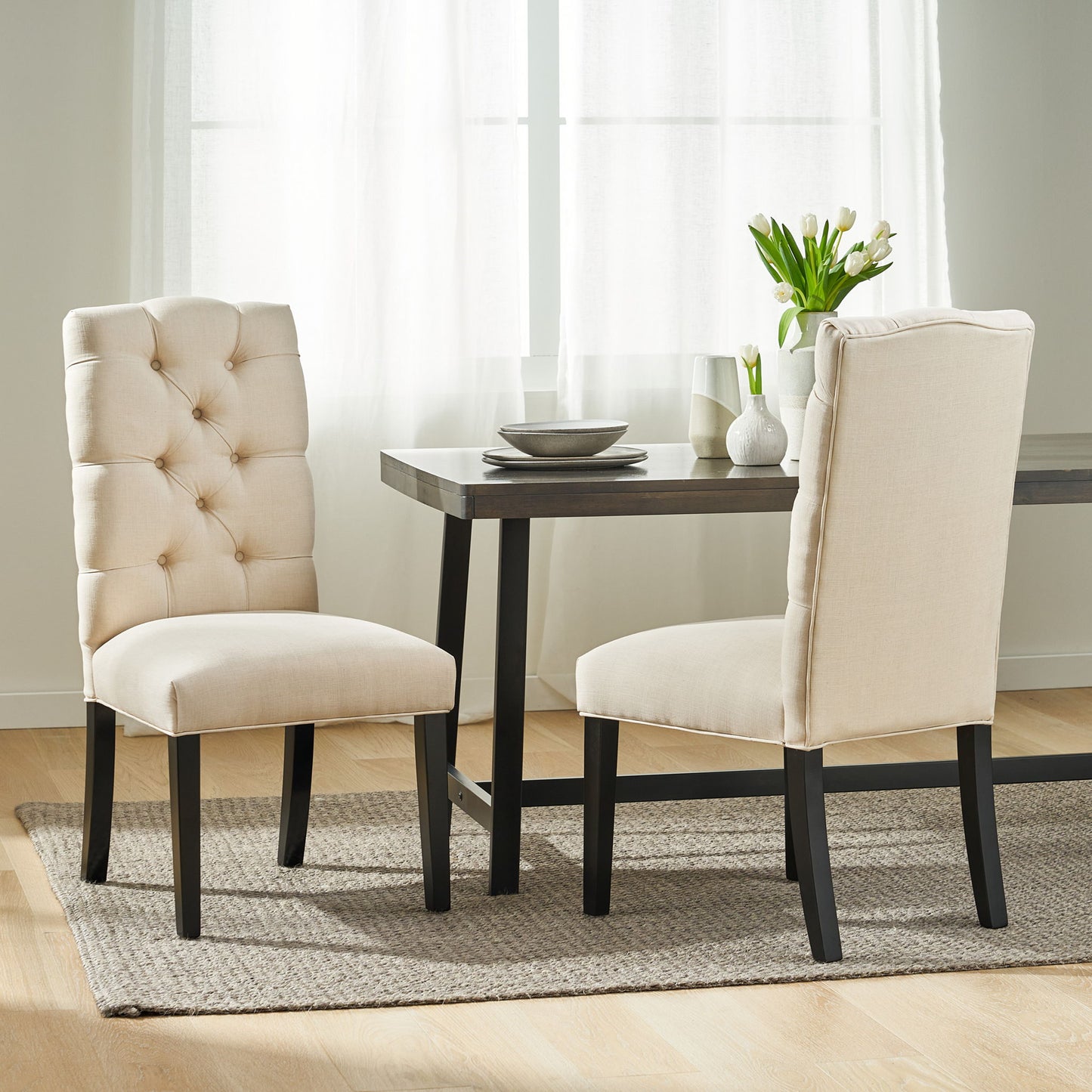 Harding - Tufted Dining Chair (Set of 2) - Natural Noble House