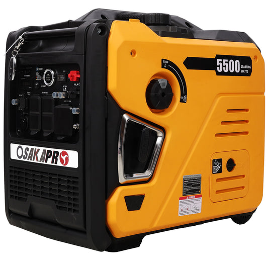 Super Quiet Inverter Generator 5.5Kw Portable Electric & Remote Start Aluminum, 224Cc 4 Stroke Daily Nest