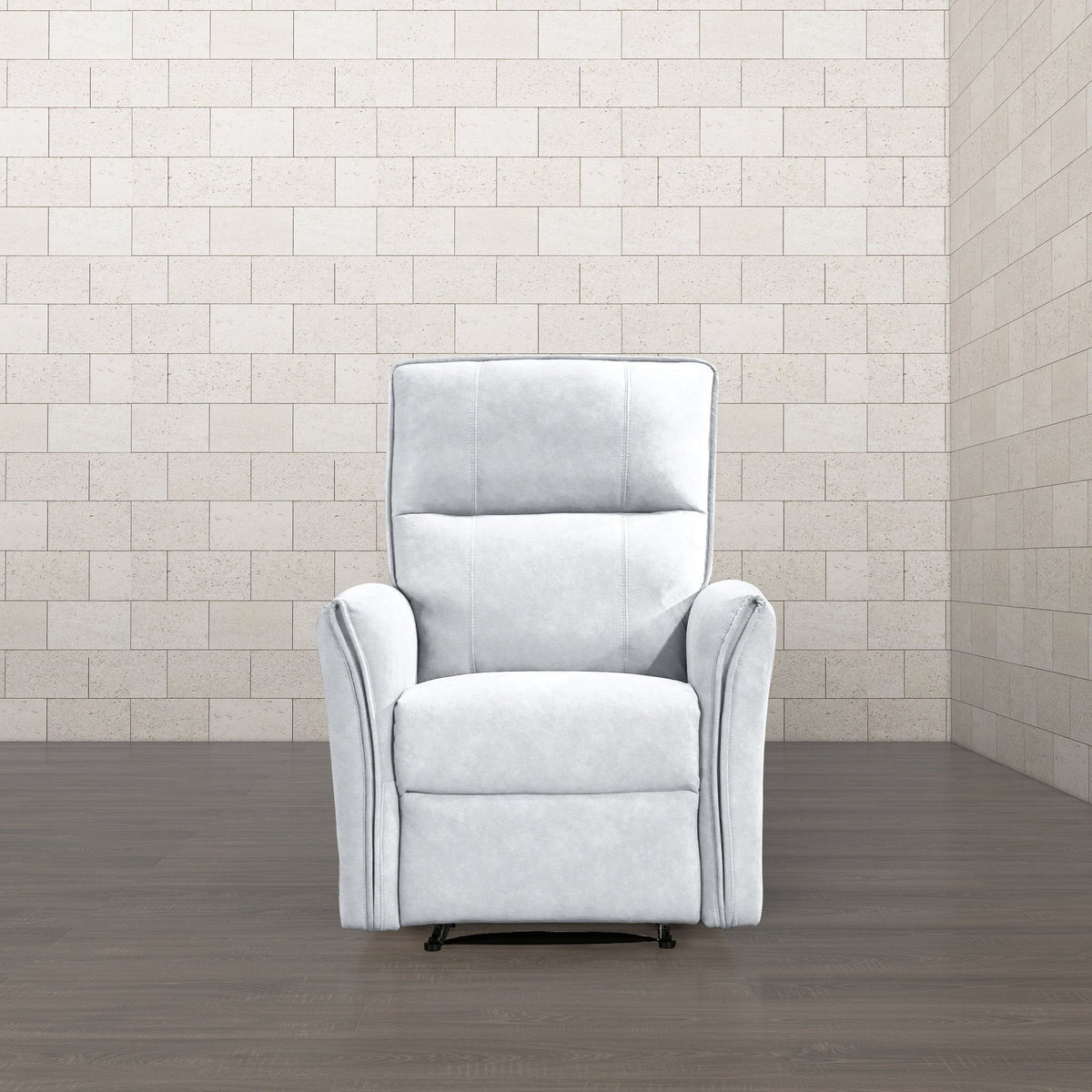 Asheville - Suede Recliner Chair - Light Gray Ashcroft Furniture