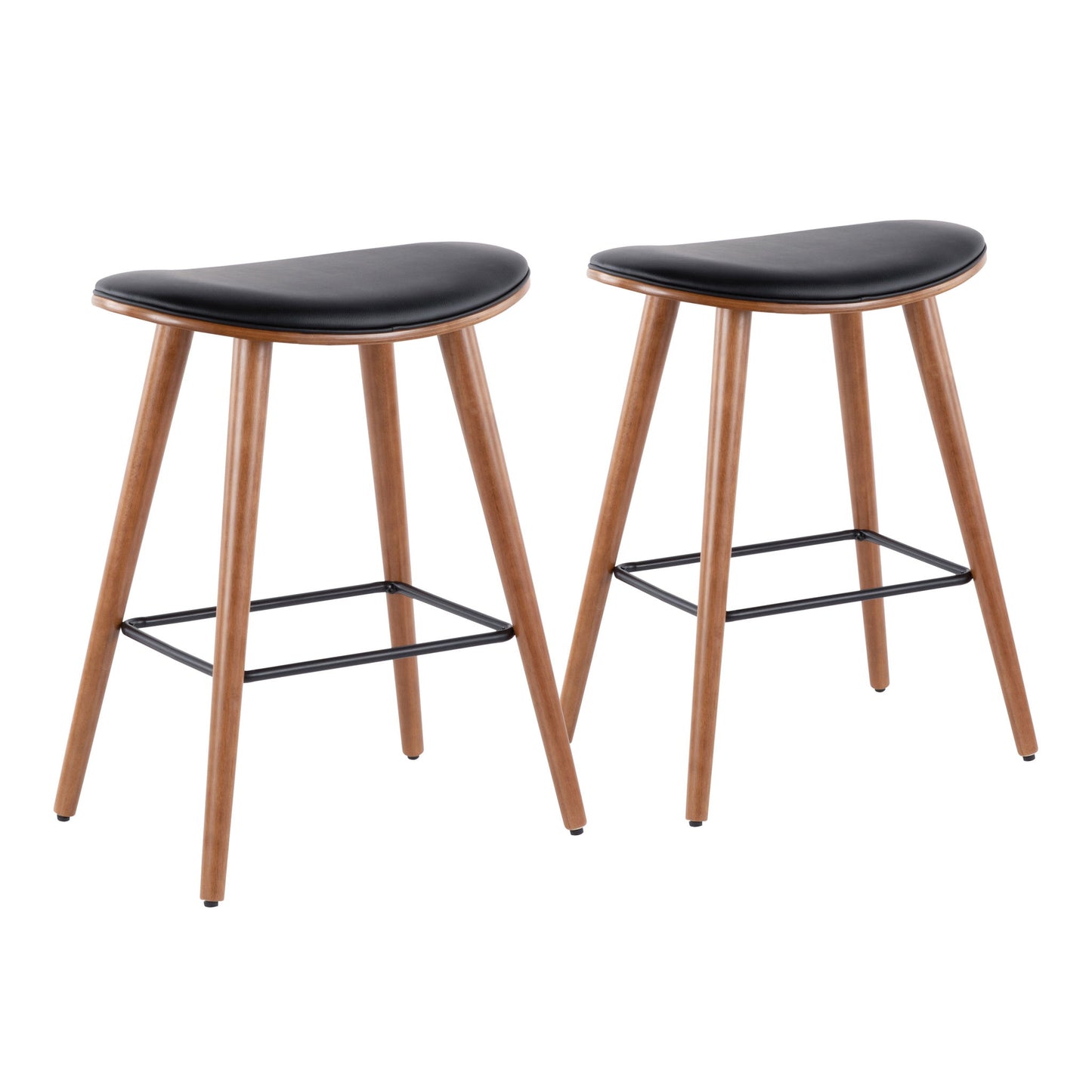 Saddle - Contemporary Counter Stool (Set of 2) Lumi Source