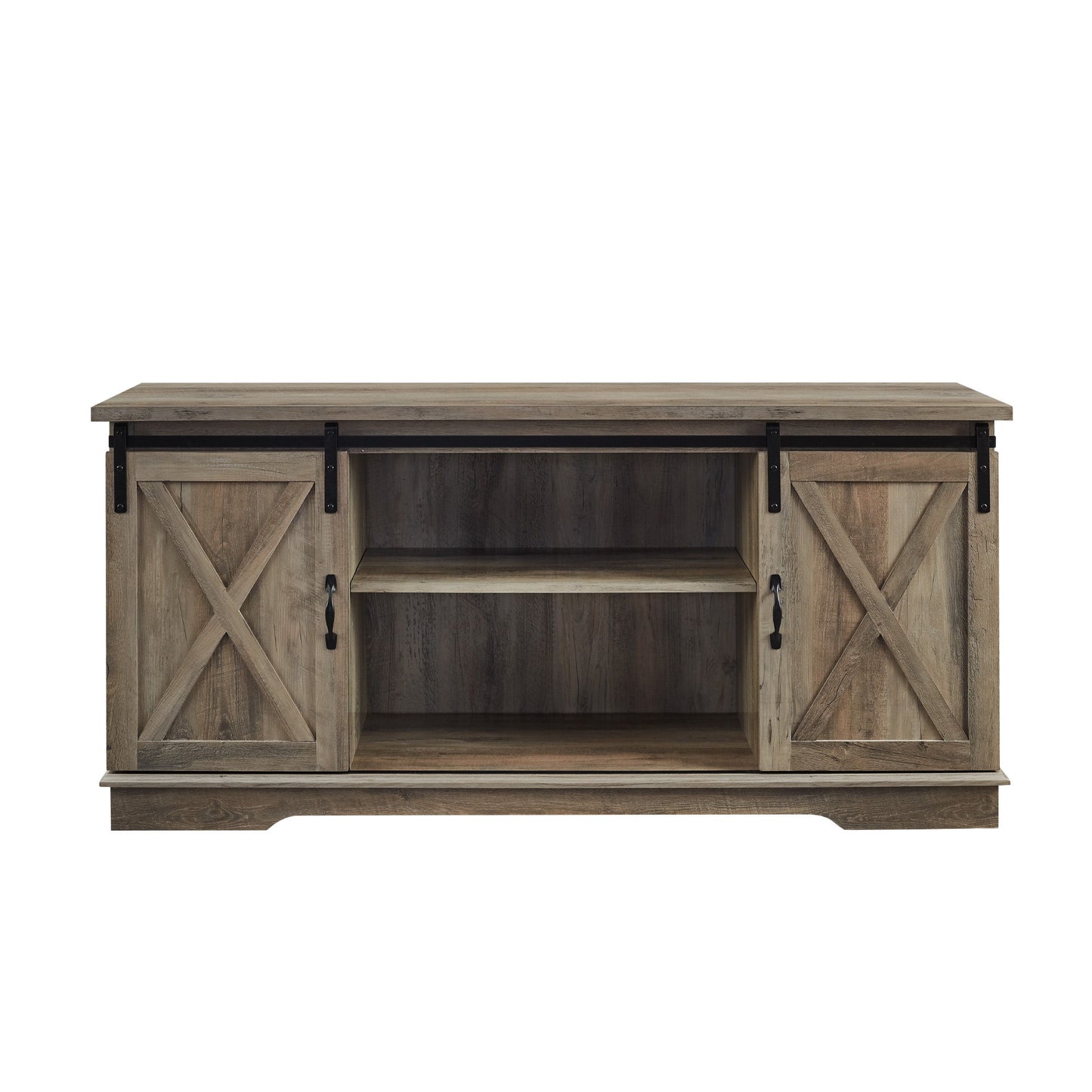 Farmhouse Sliding X Barn Door TV Stand Walker Edison