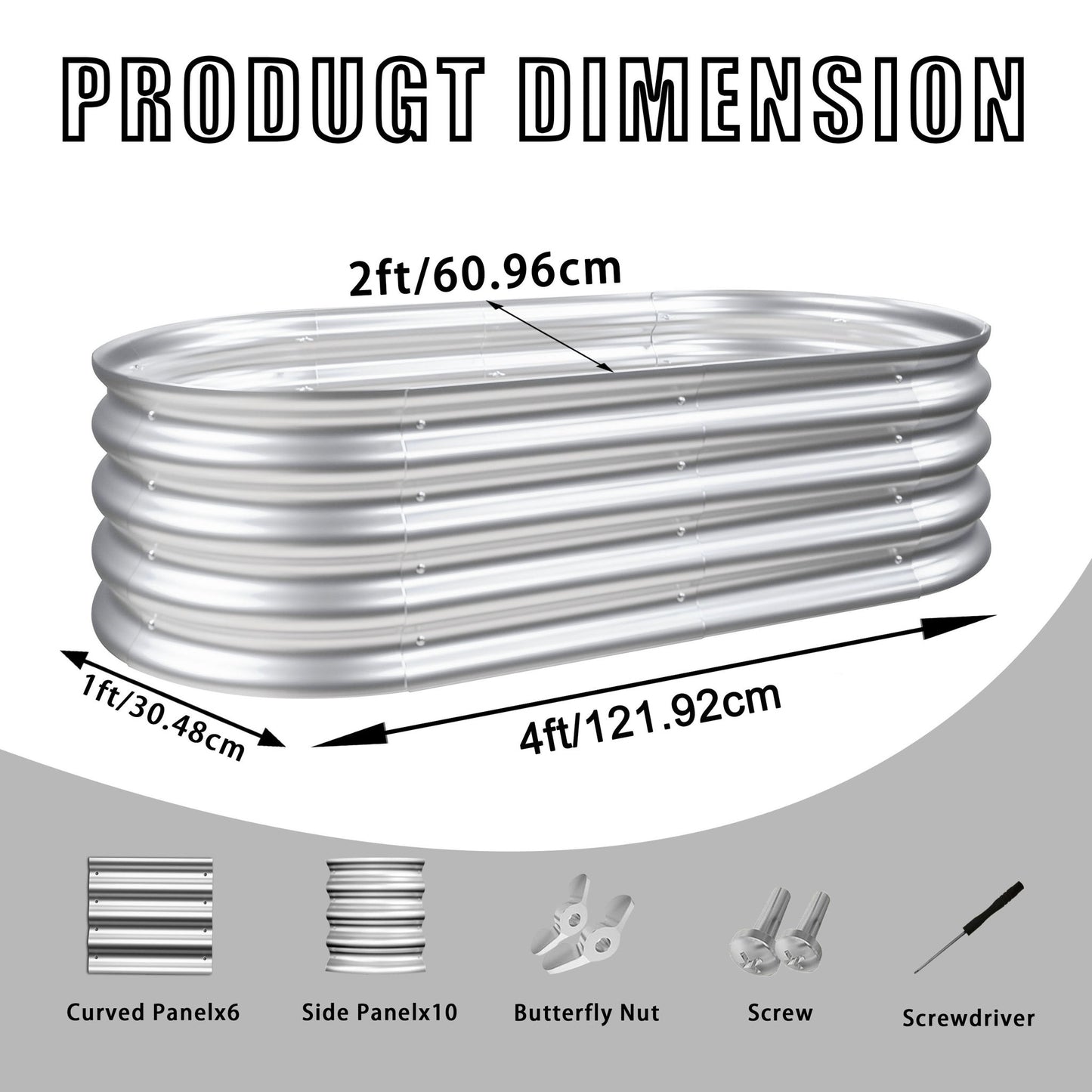 Heavy Duty Galvanized Raised Garden Bed Kit For Vegetables, Flowers & Herbs Daily Nest