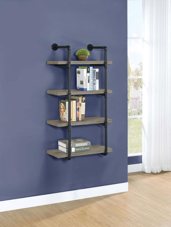 Elmcrest - 4-Shelf Wall Bookshelf CoasterEveryday