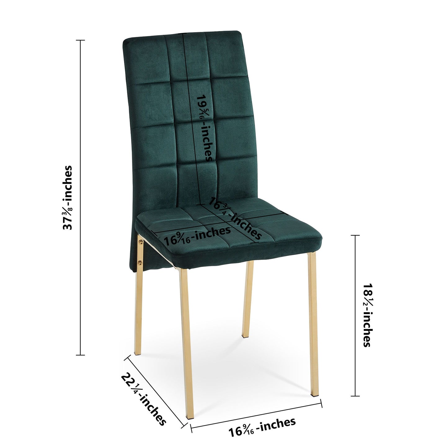 Velvet High Back Nordic Dining Chair Modern Chair With Golden Color Legs Home Essentials
