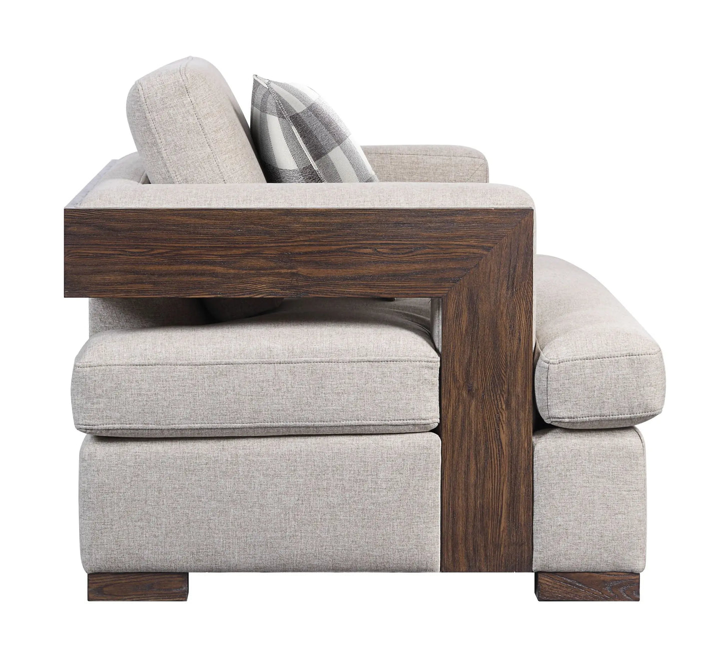 Niamey - Sofa With 4 Toss Pillows - Walnut Acme
