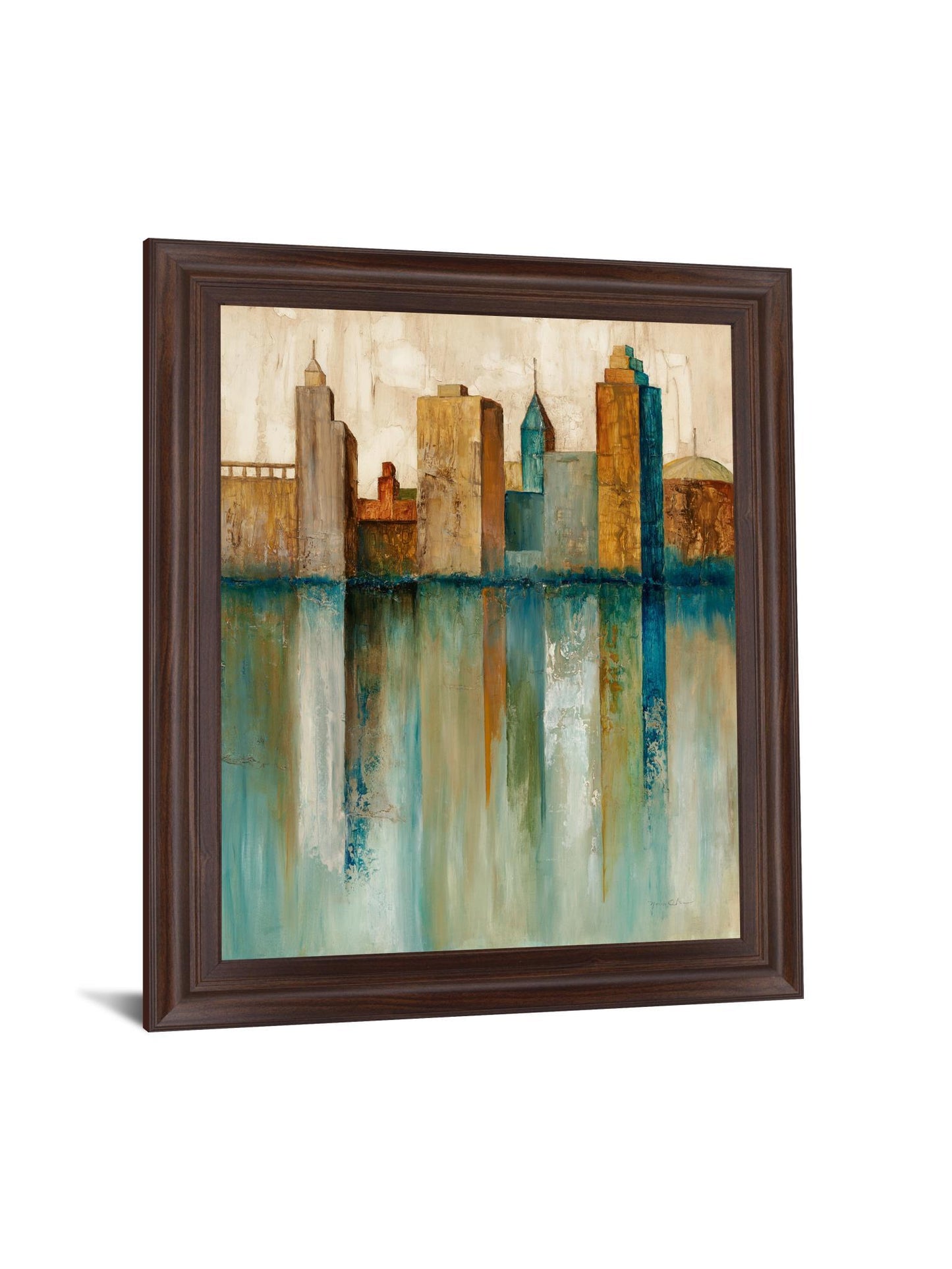 Amber Skyline - 28" x 34" Framed Wall Art Classy Art