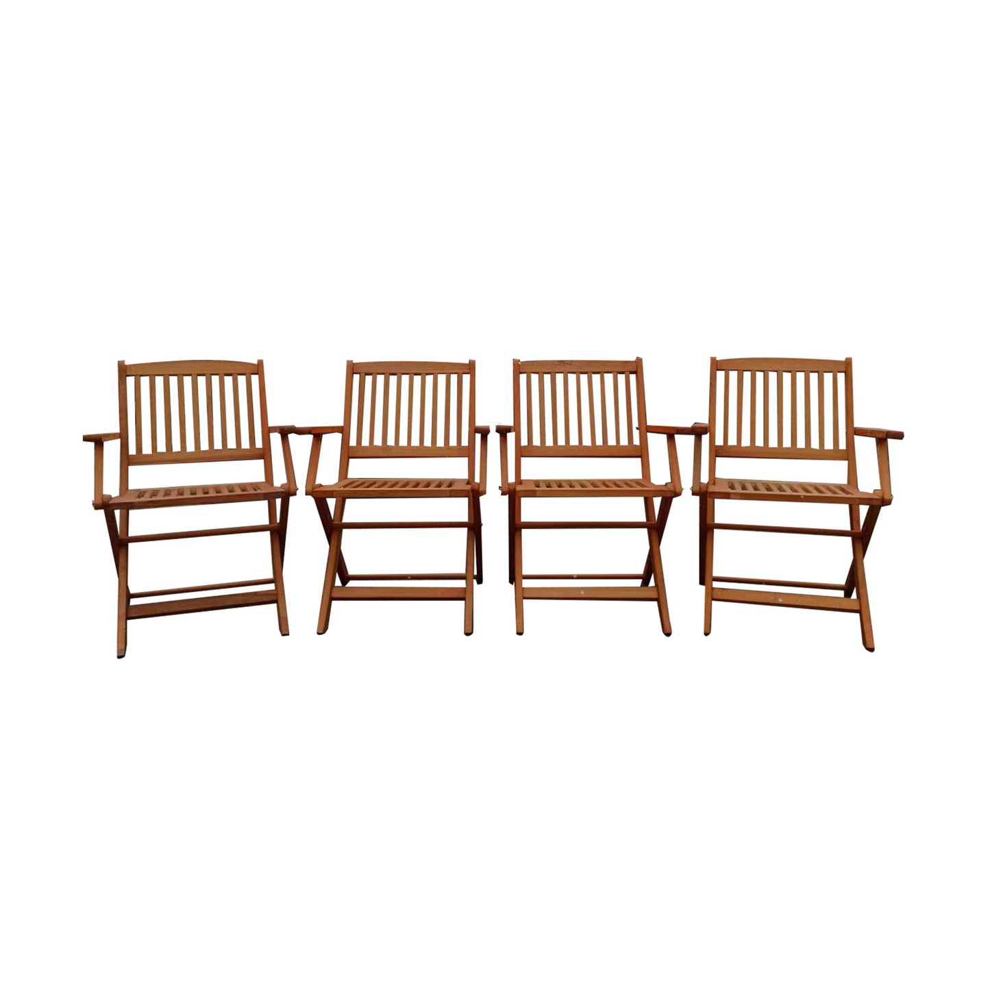 Foldable Patio Dining Set, Folding Chairs, Indoor And Outdoor Universal (Set of 4) - Teak Home Essentials