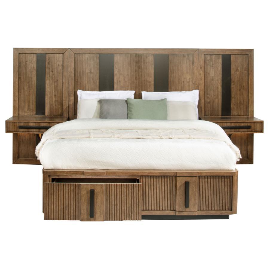 Terrace - 2 Piece Wall Panel With Nightstand Set - Ash Brown Coaster Fine Furniture