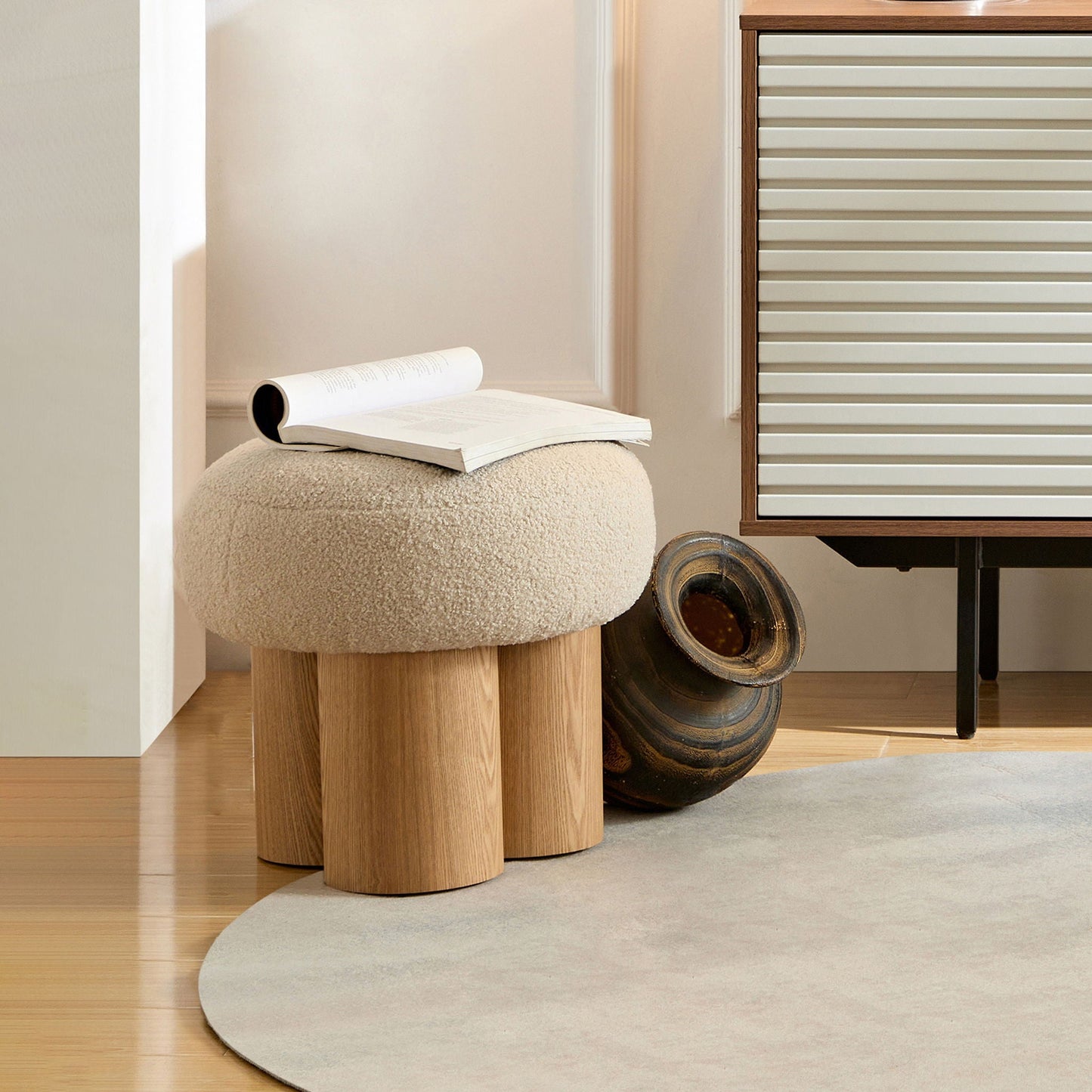Versatile Mushroom Stool With Cushion Home Essentials