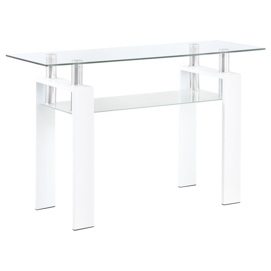 Dyer - 1-Shelf Rectangular Glass Top Table CoasterEveryday