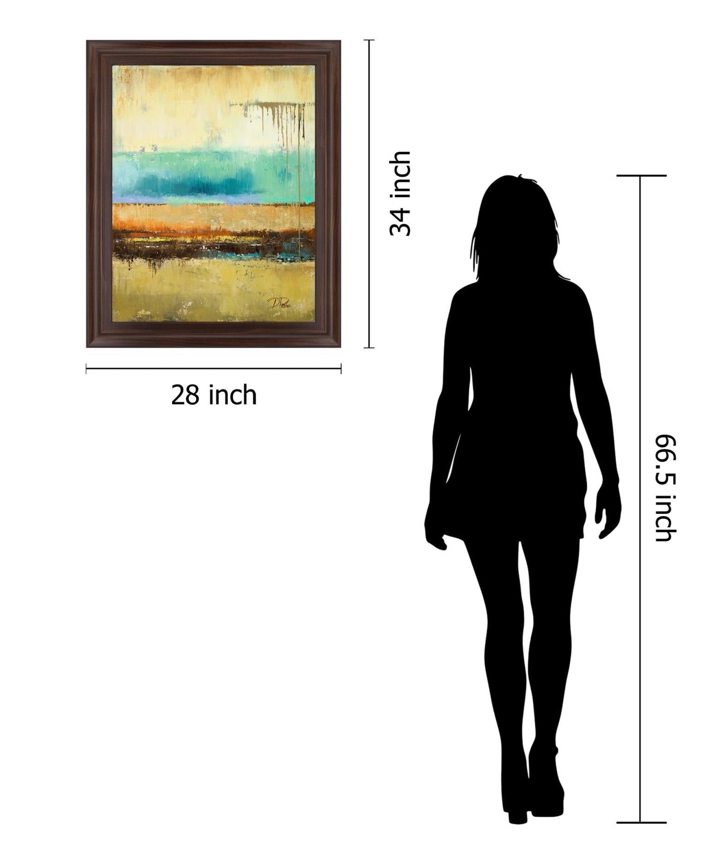 Sunwashed Horizon - 28" x 34" Framed Wall Art Classy Art