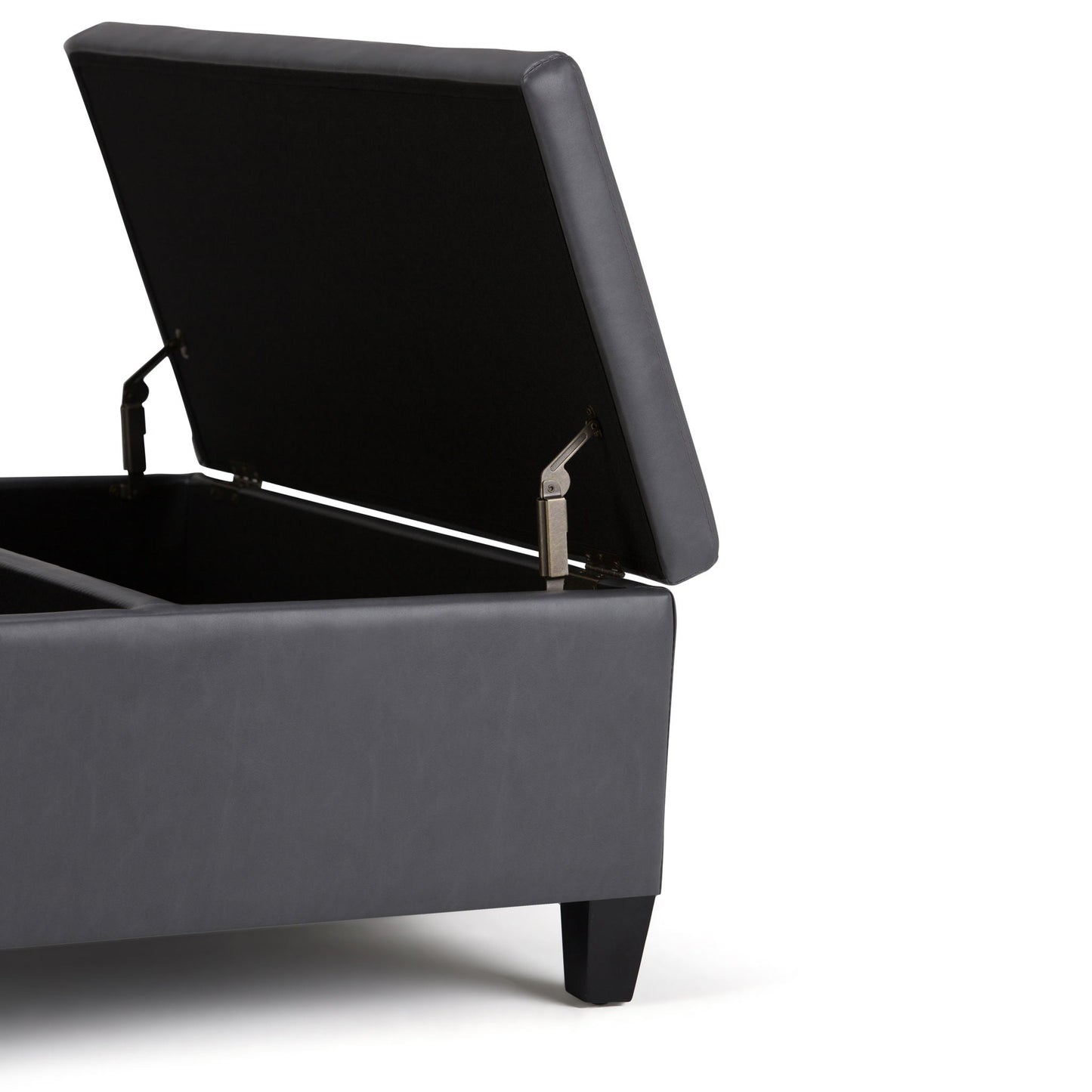 Ellis - Coffee Table Storage Ottoman Contemporary Design Simpli-Home