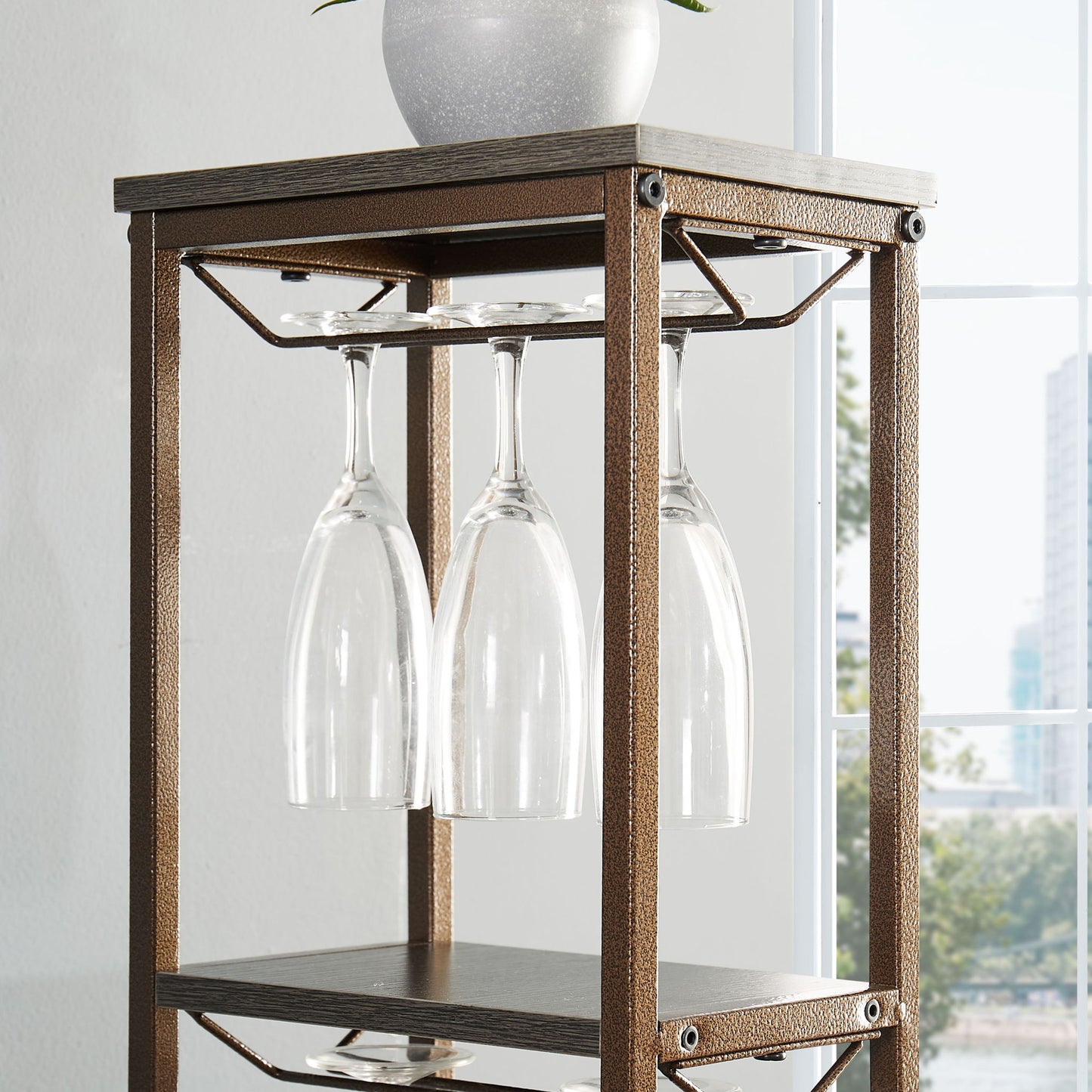 11 Bottle Wine Bakers Rack, 5 Tier Freestanding Wine Rack With Hanging Wine Glass Holder And Storage Shelves, Wine Storage Home Bar For Liquor And Wine Storage for Kitchen, Dining Room Home Essentials