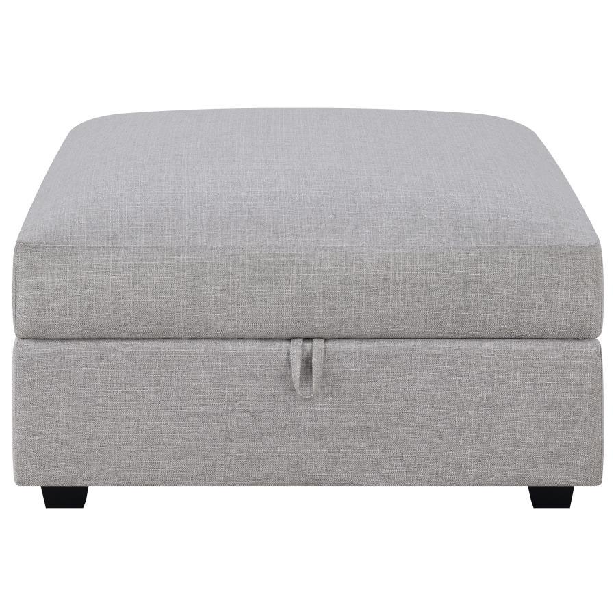 Cambria - Square Upholstered Storage Ottoman - Gray CoasterElevations