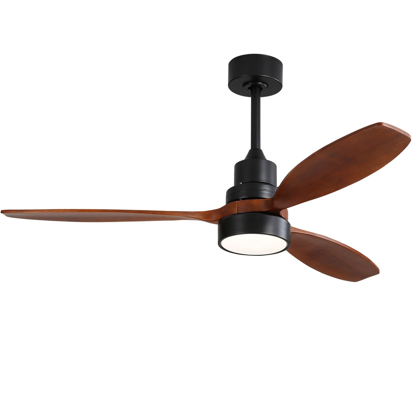 Wooden Ceiling Fan With 3 Solid Wood Blades Remote Control Reversible DC Motor With LED Light Daily Nest
