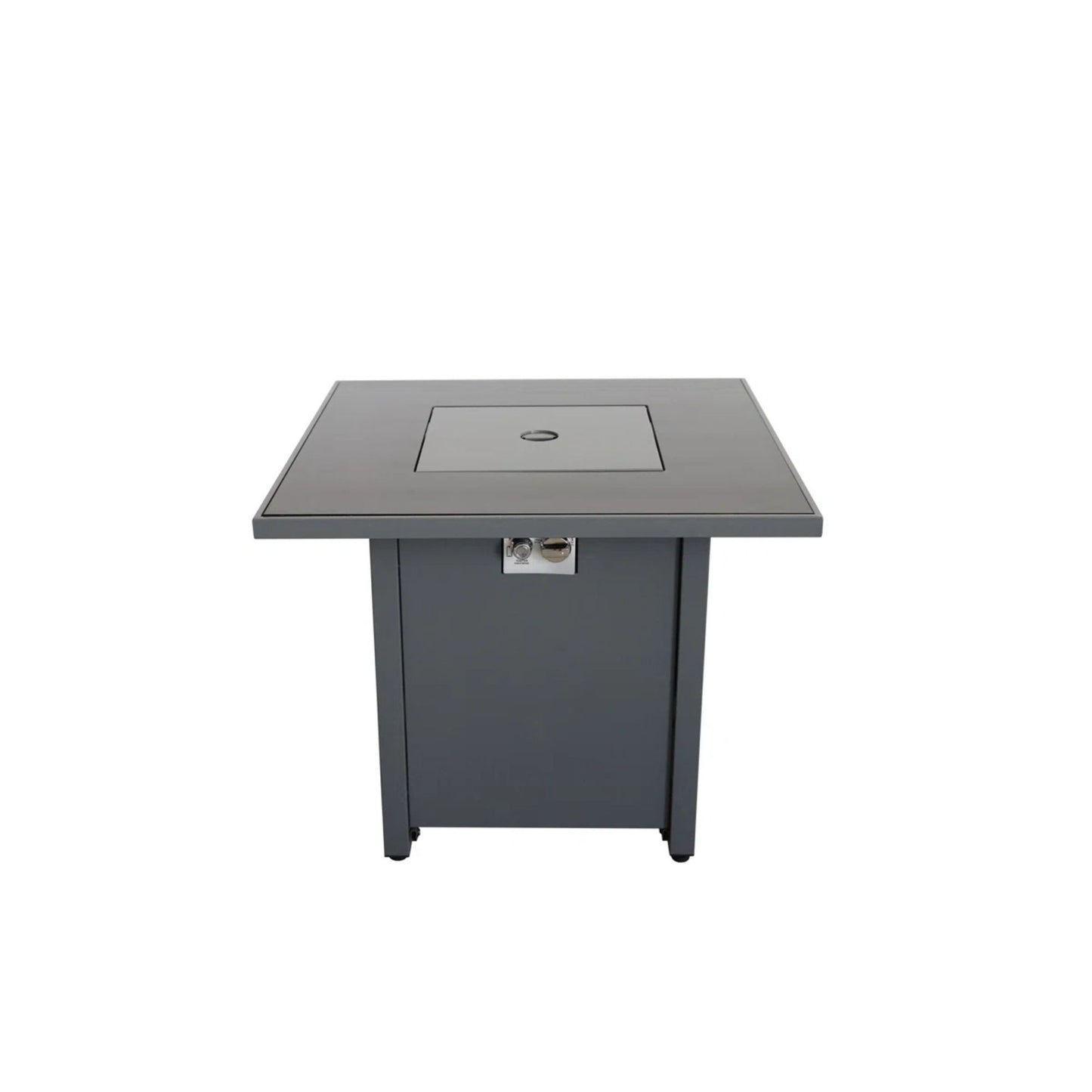 Powdercoated Fire Pit With Top - Gray LSI Patio Furniture