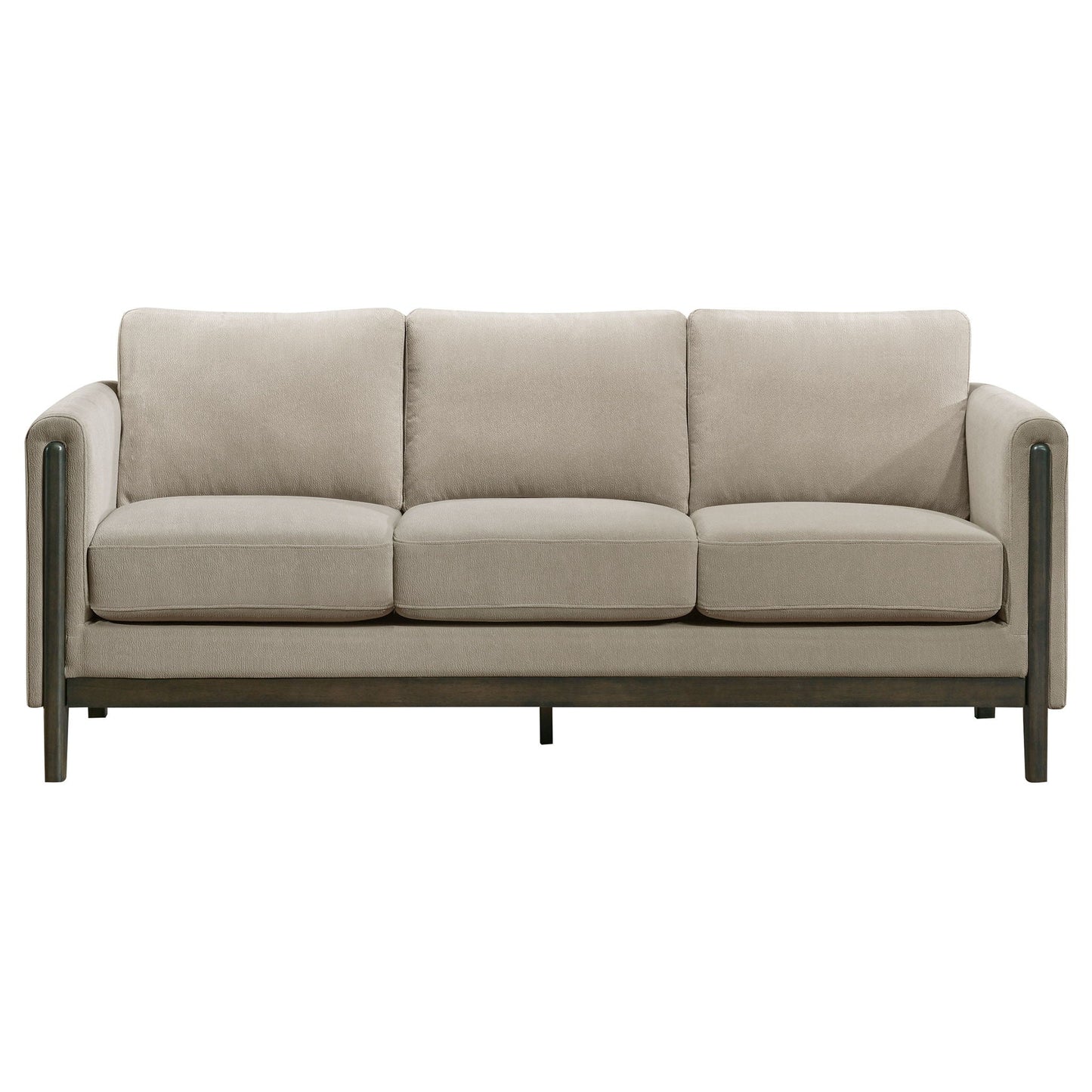 Fisher - Upholstered Panel Arm Sofa - Taupe Furniture Max