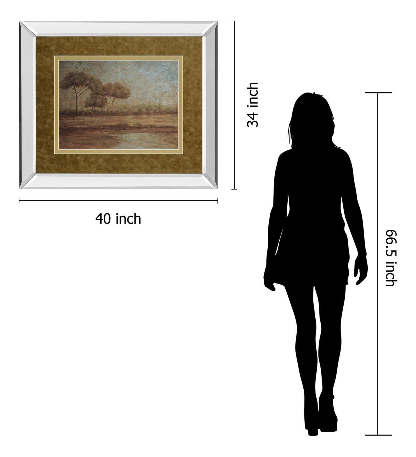 Woodland Sanctuary By Veronica Faust - Mirror Framed Print Wall Art - Dark Brown - Snoozhouse