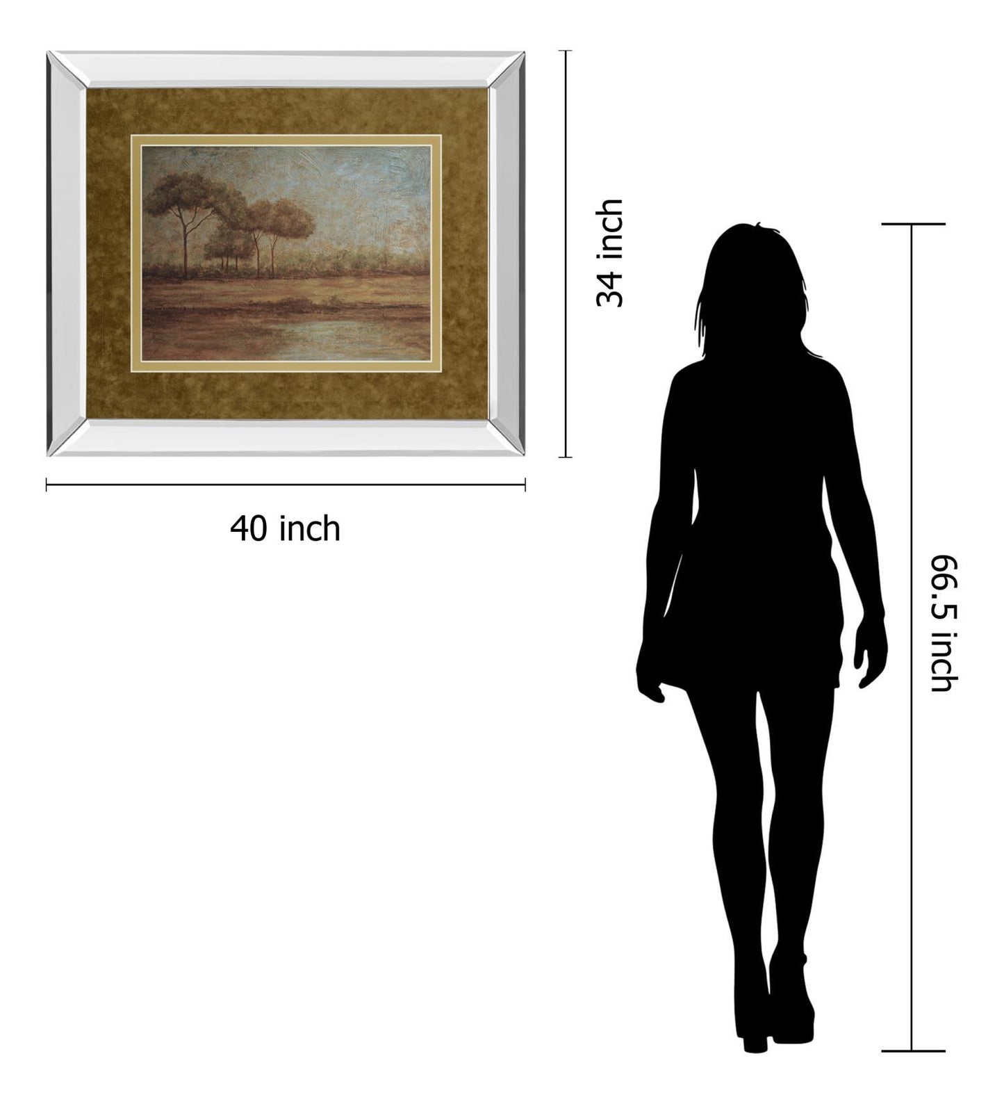 Woodland Sanctuary By Veronica Faust - Mirror Framed Print Wall Art - Dark Brown Classy Living