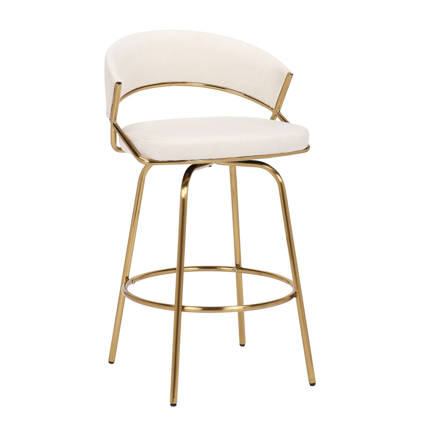 Jie - Glam Fixed Height Counter Stool (Set of 2) Lumi Source