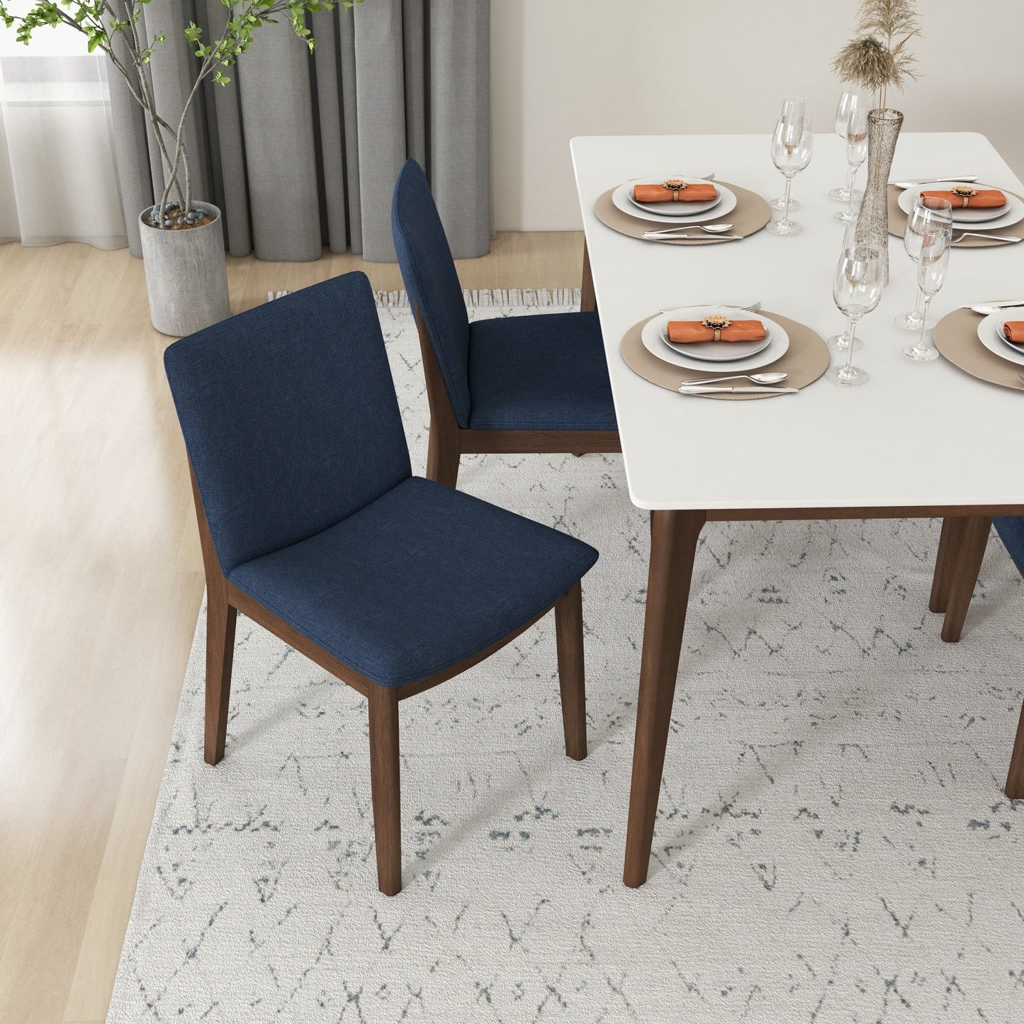 Laura - Mid-Century Modern Solid Wood Dining Chair (Set of 2) Ashcroft Furniture