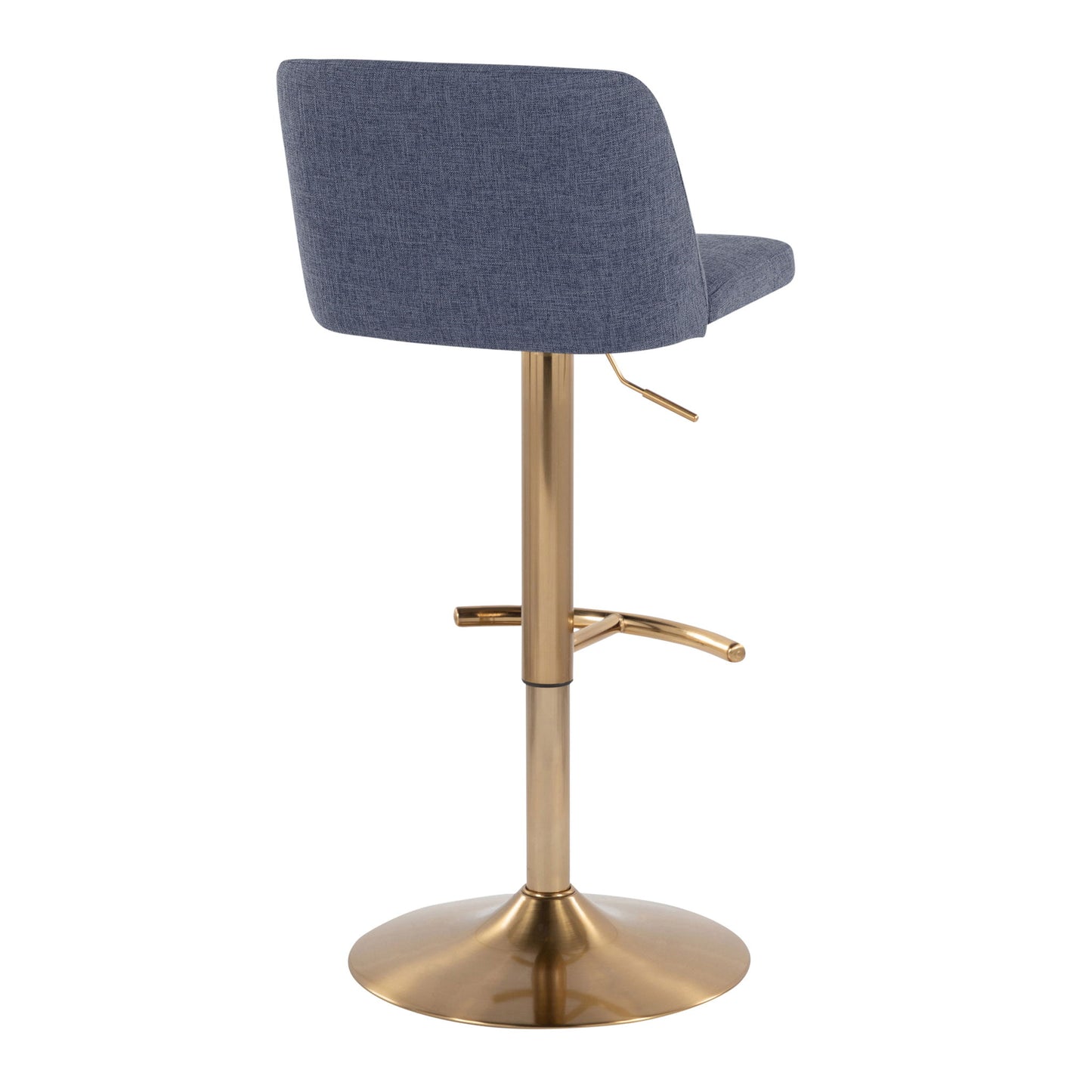 Toriano - Contemporary Adjustable Barstool With Swivel With Rounded T Footrest (Set of 2) Lumi Source