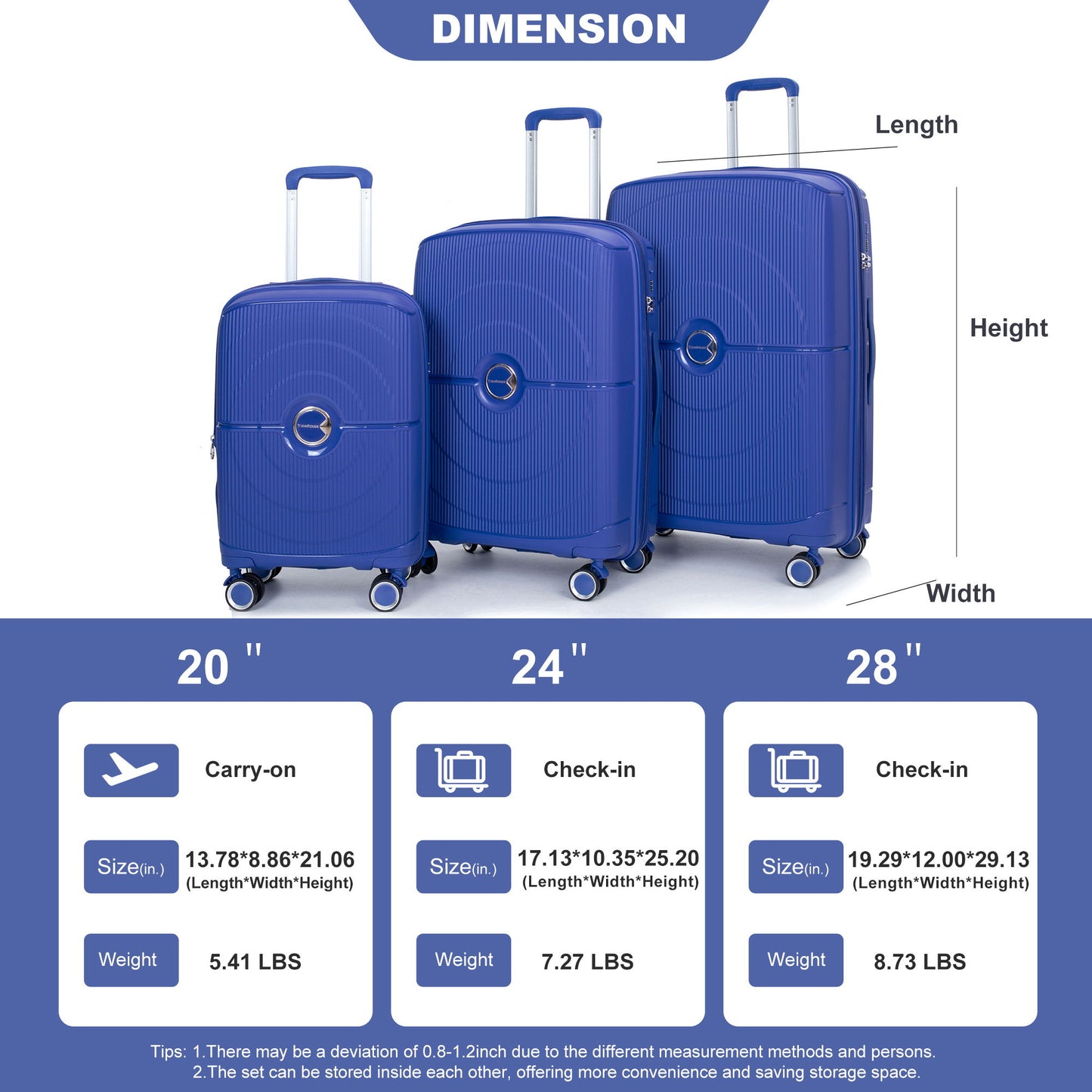 Expandable Hardshell Suitcase Double Spinner Wheels Luggage Sets Daily Nest