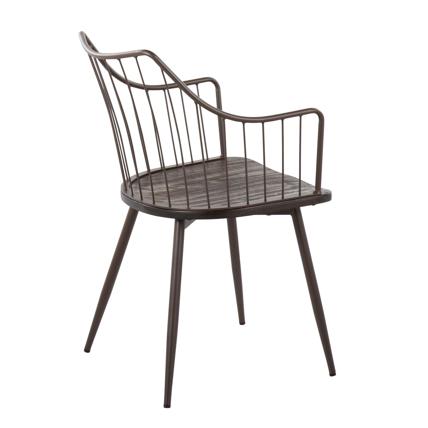Winston - Farmhouse Style / Dining Chair - Brown / Dark Walnut Lumi Source