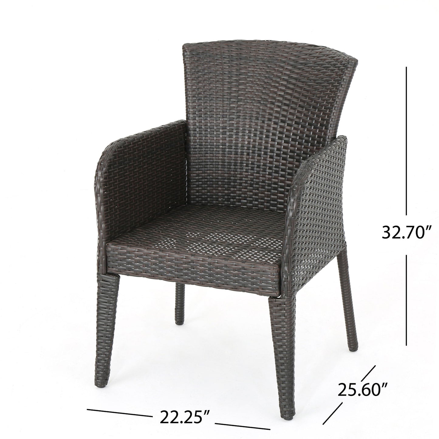 Anaya - Outdoor Wicker Dining Armchair (Set of 2) Noble House
