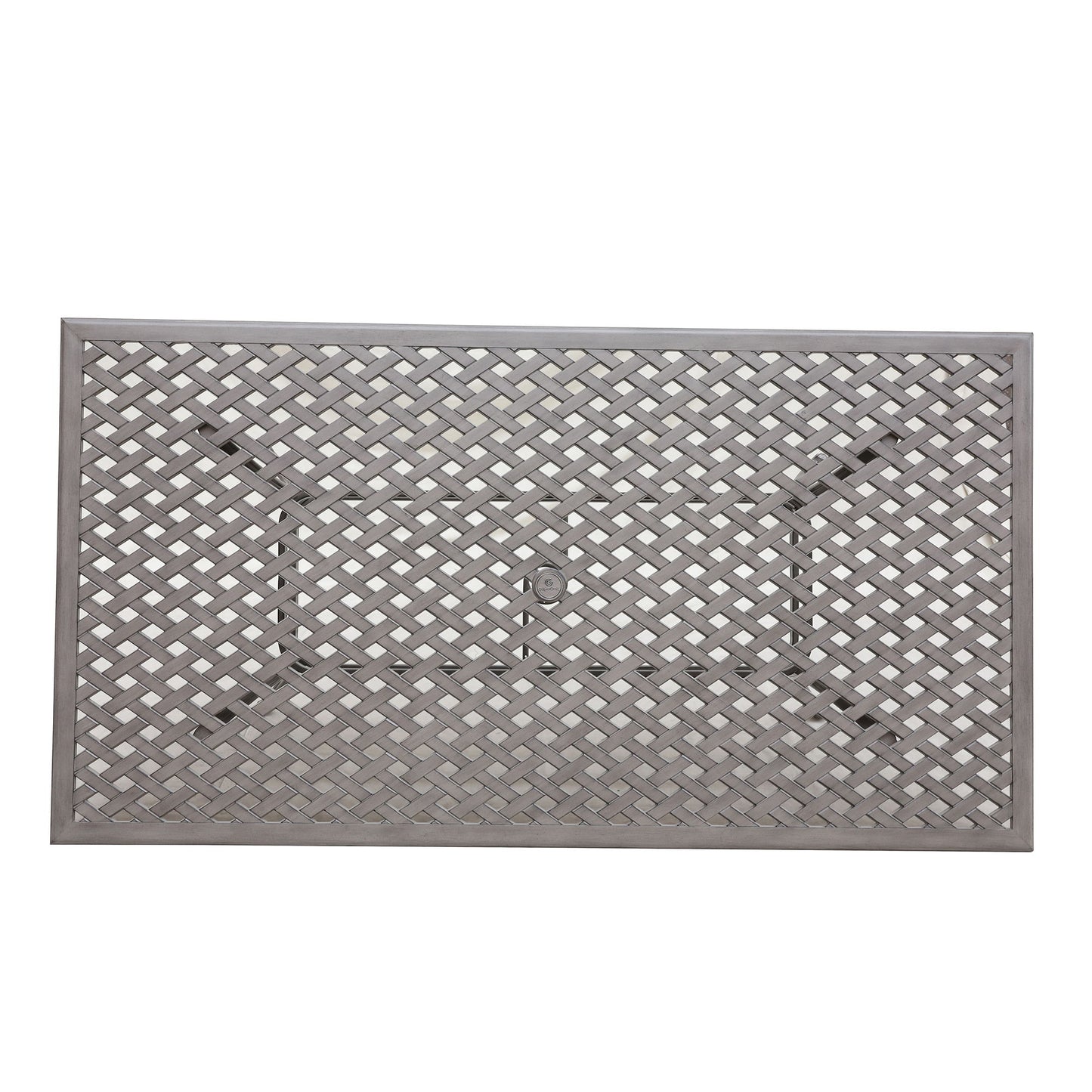 46X86" Cast Aluminum Rectangle Table - Gray Home Essentials