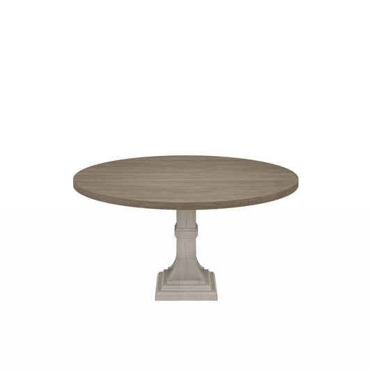 Tannen - Round Dining Table - White And Gray Lilola Home