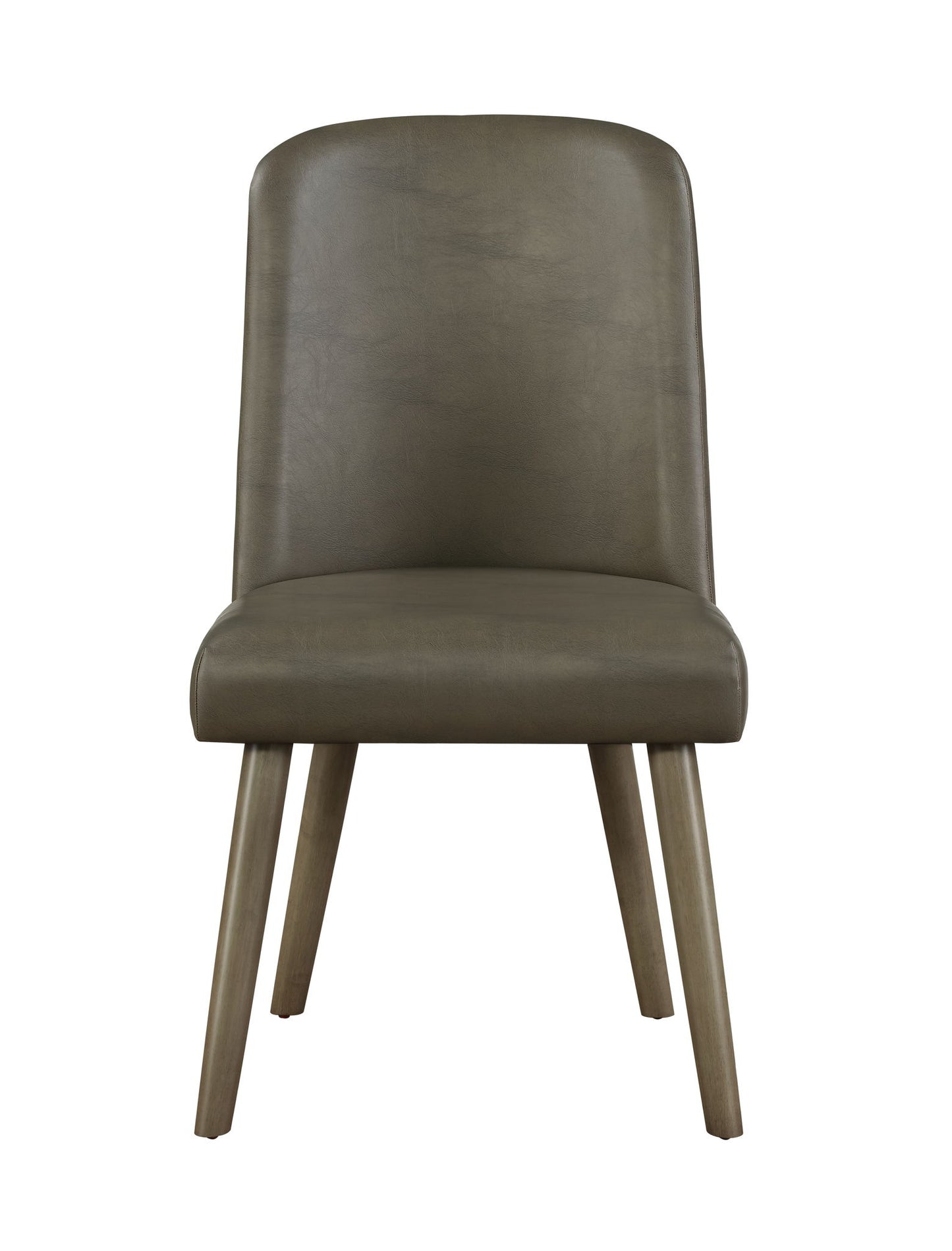 Waylon - Synthetic Leather Side Chair (Set of 2) - Gray / Oak Acme