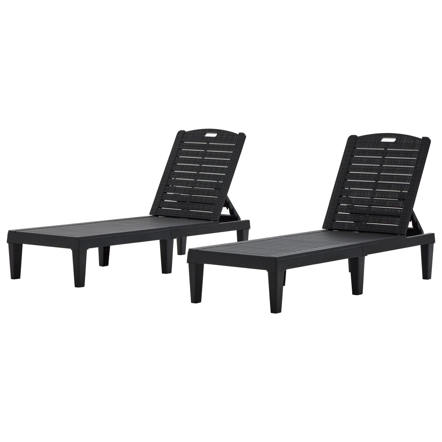 2 Piece Outdoor Chaise Lounges With Adjustable Backrest Hearth and Haven