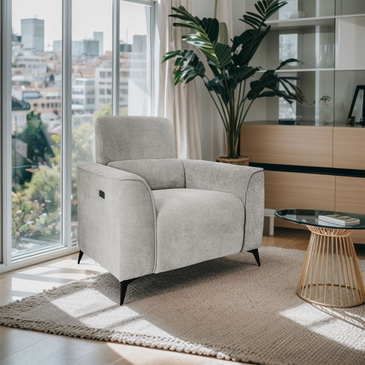 Madison - Power Recliner - Med Gray Chapel Hill